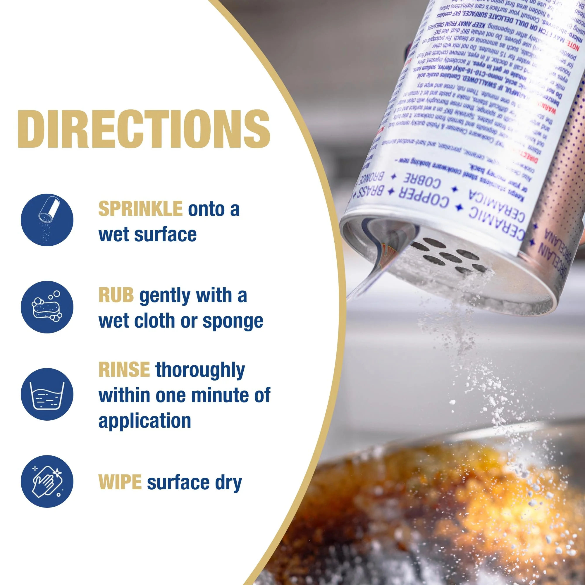 Bar Keepers Friend Cooktop Cleaner (13 oz) Multipurpose Liquid Stovetop Cleanser + Cookware Cleanser & Polish (12 oz) Stainless Steel Cleaner & Degreaser for Pots, Pans, Bakeware & Grills - Image 3