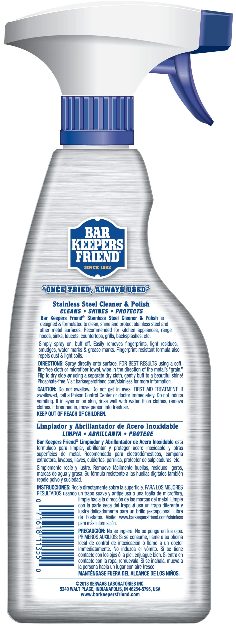 Bar Keepers Friend Stainless Steel Cleaner and Polish Spray (2 x 25.4 oz) Removes Oily Fingerprints, Hard Water Stains, Grime & Food Debris without Scratching or Dulling Appliances & Surfaces - Image 4