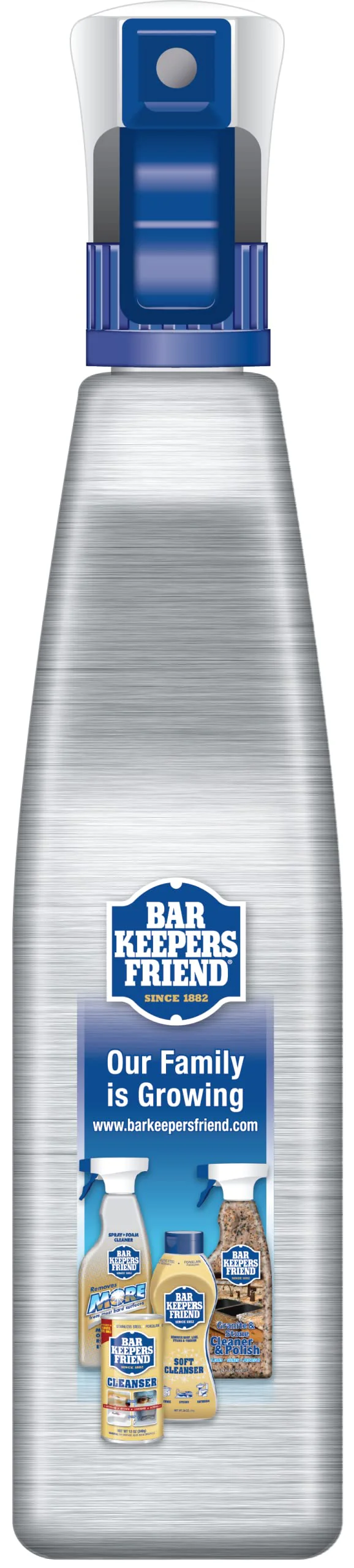 Bar Keepers Friend Stainless Steel Cleaner Spray (25.4 oz) + Microfiber Cloth - Removes Fingerprints and Grime Without Dulling - Image 3