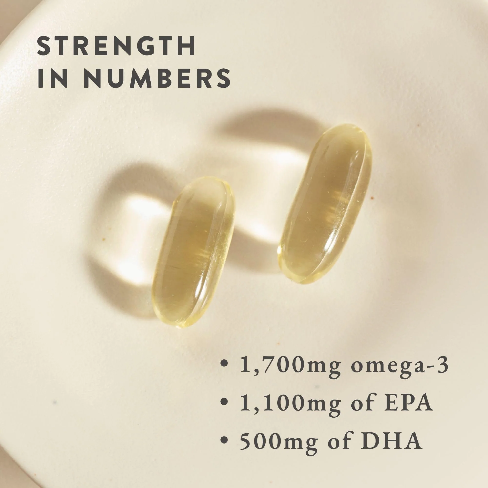 Bare Biology 1,700mg Omega-3 Super-Strength Fish Oil - Life & Soul Daily Omega 3 Capsules (1 Month Supply - 60 Capsules) 1,100mg EPA and 500mg DHA, Supports Heart, Brain Function & Eye Health - Image 7