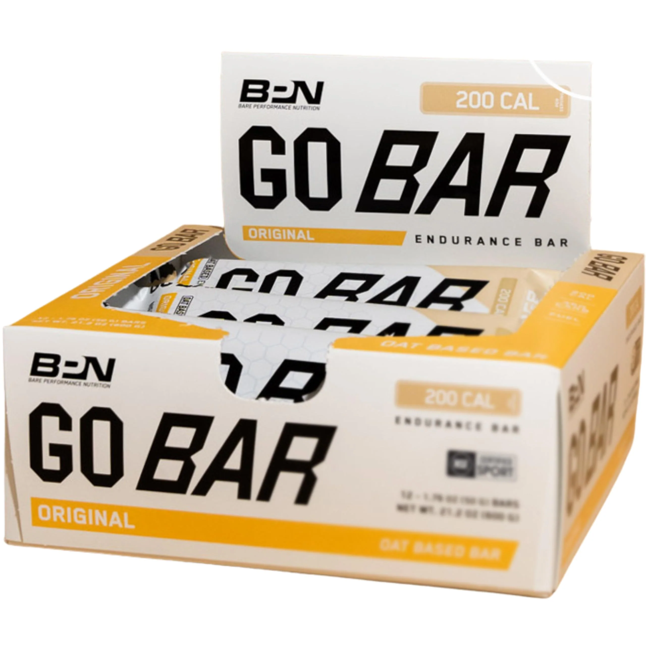BARE PERFORMANCE NUTRITION Go Bar, Oat Based Endurance Training Snack 36g of Carbohydrates and 200 Calories Per Serving, 12 Bars Per Box, Original Oat - Image 2