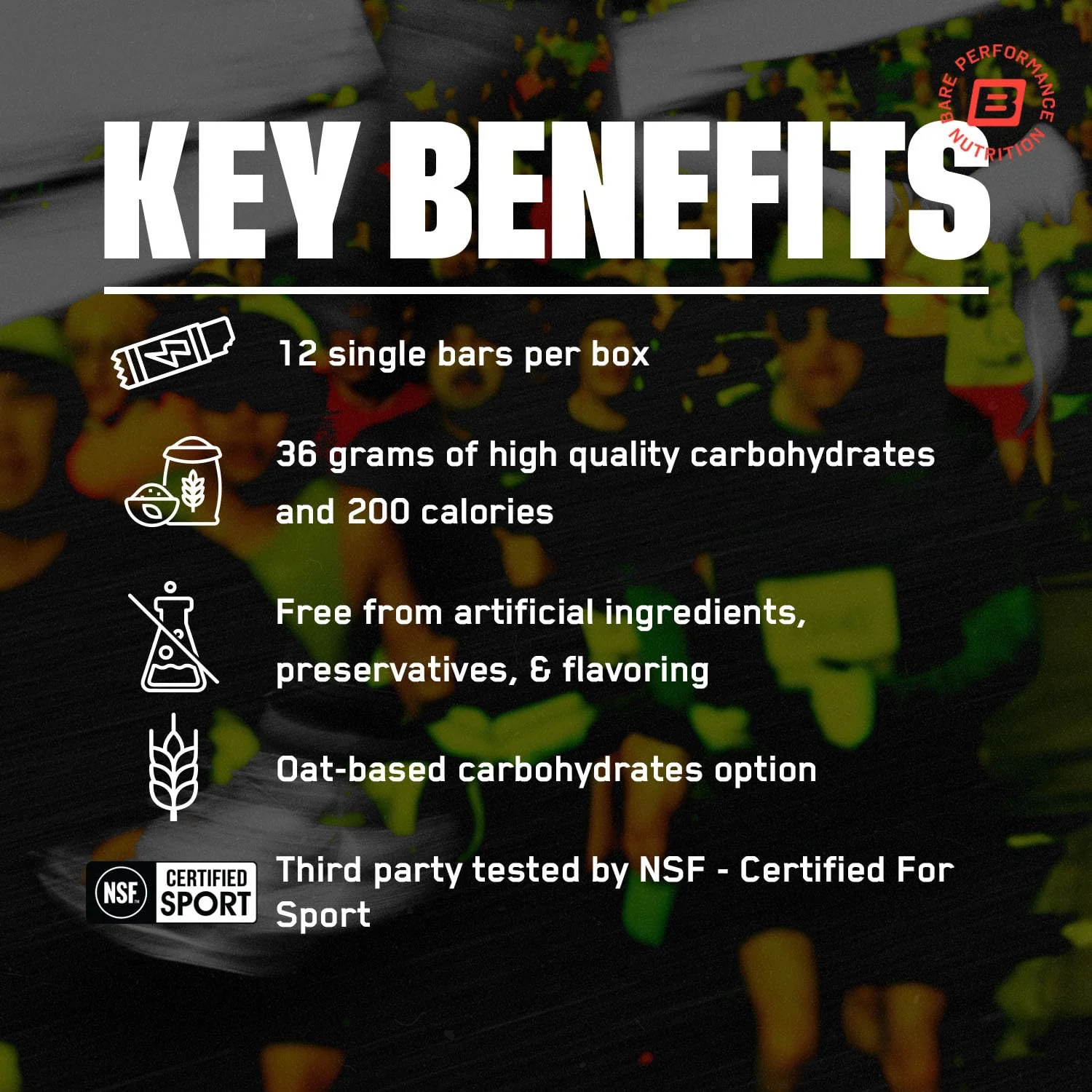 BARE PERFORMANCE NUTRITION Go Bar, Oat Based Endurance Training Snack 36g of Carbohydrates and 200 Calories Per Serving, 12 Bars Per Box, Original Oat - Image 5