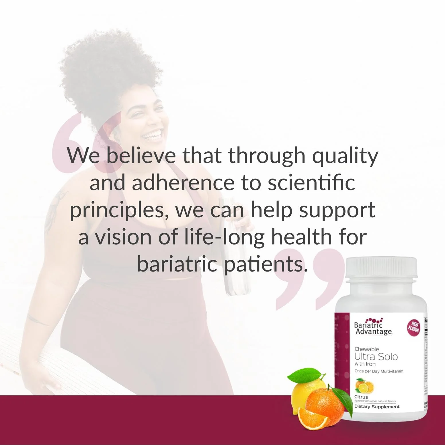 Bariatric Advantage Chewable Ultra Solo with Iron - Once-Per-Day Daily Multivitamin - for Bariatric Patients - with Thiamin, Vitamin A & More - Gluten Free - Citrus - 30 Tablets - Image 2