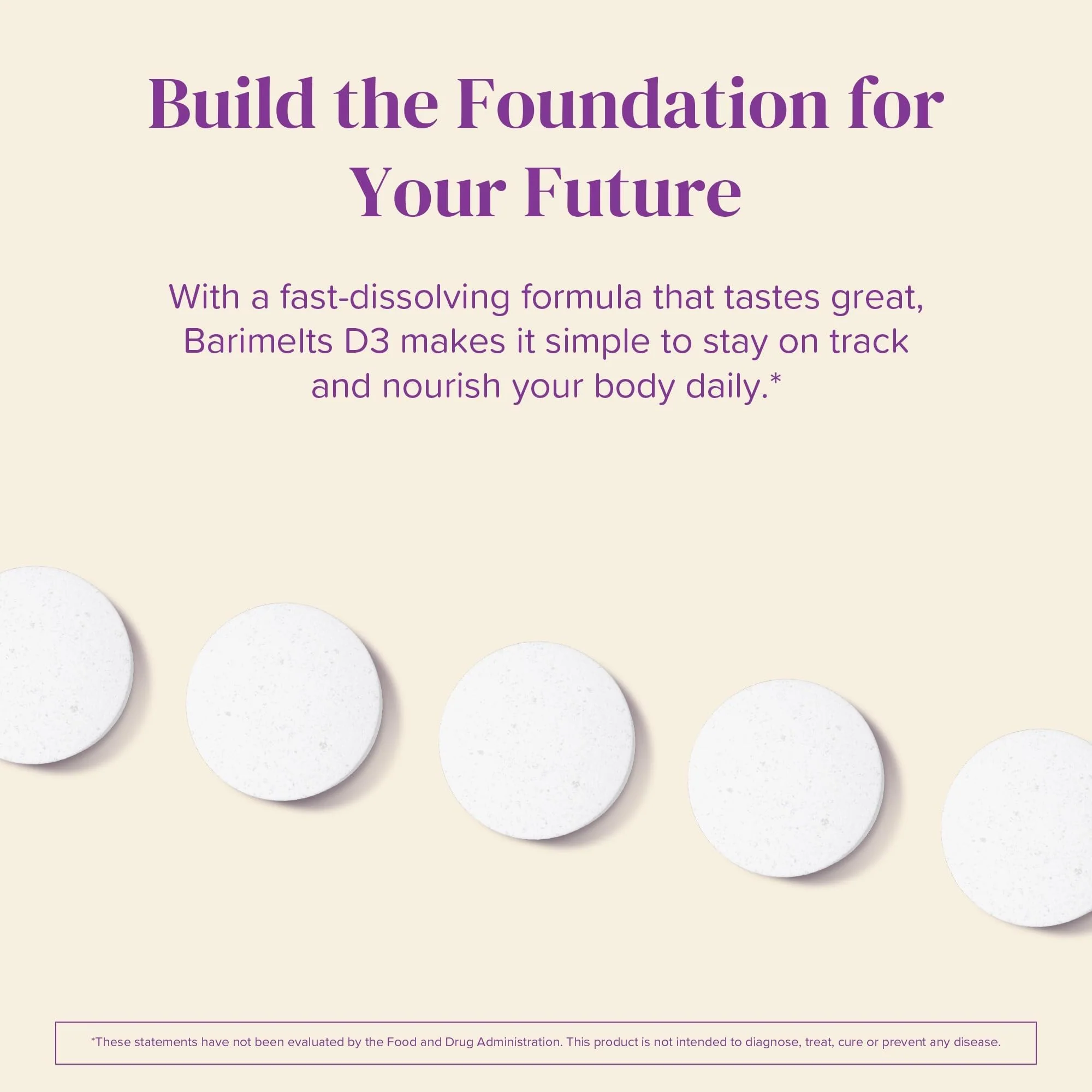 BariMelts Vitamin D3 5000 IU, 90 Fast-Dissolving Tablets (3-Month Supply), Bariatric Vitamins for Women, Natural Apple Flavor - Image 4