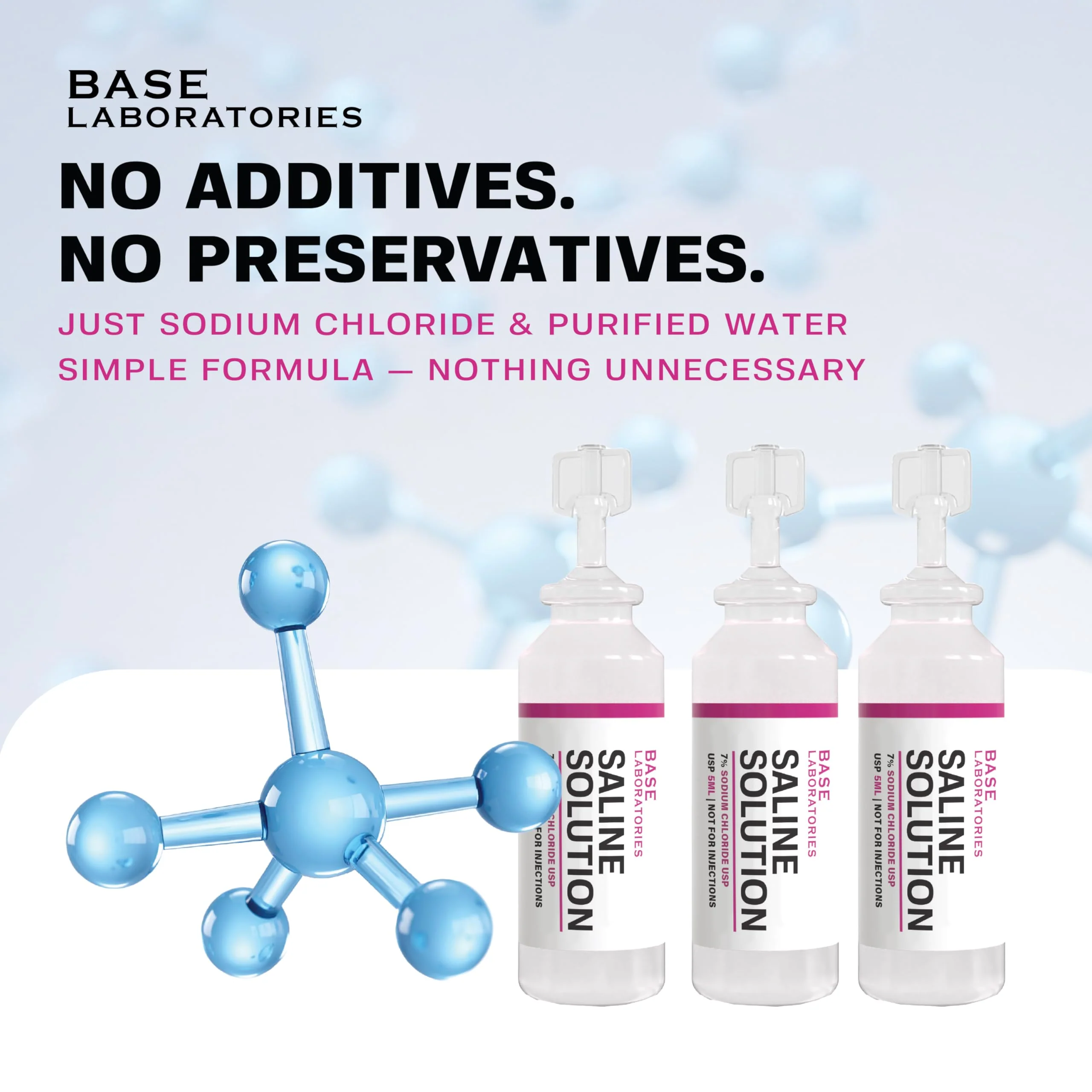 BASE LABORATORIES 7% Saline Solution for Nebulizer Machine | Saline Solution for Inhalation & Nasal Irrigation | High 7% Concentration l (25 x 2) 50 Vials 5ml Unit Dose - Image 7