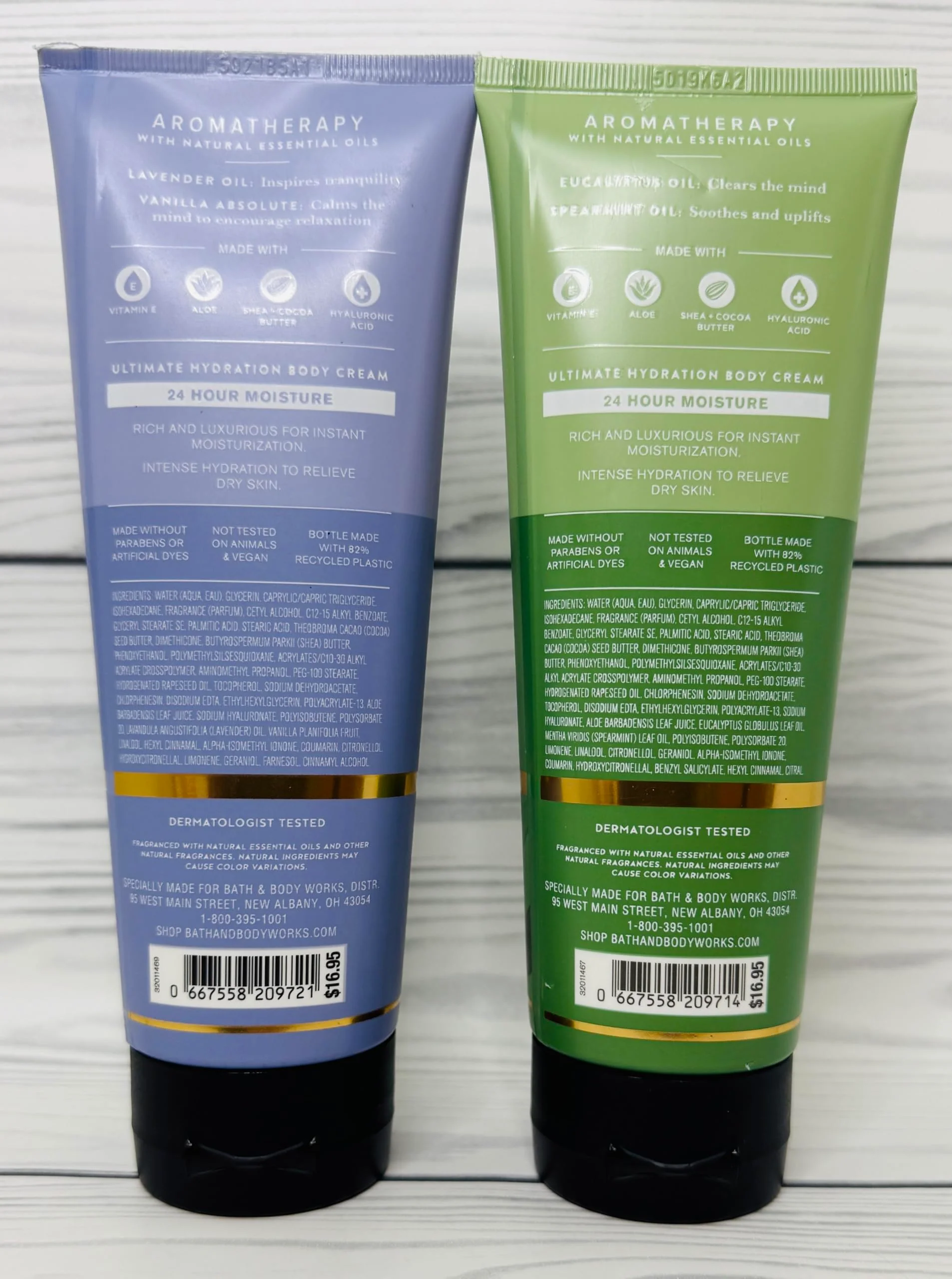 Bath & Body Works Aromatherapy Eucalyptus Spearmint and Lavender Vanilla Ultimate Hydration Body Cream 8 Ounces Pack of 2 - Image 3