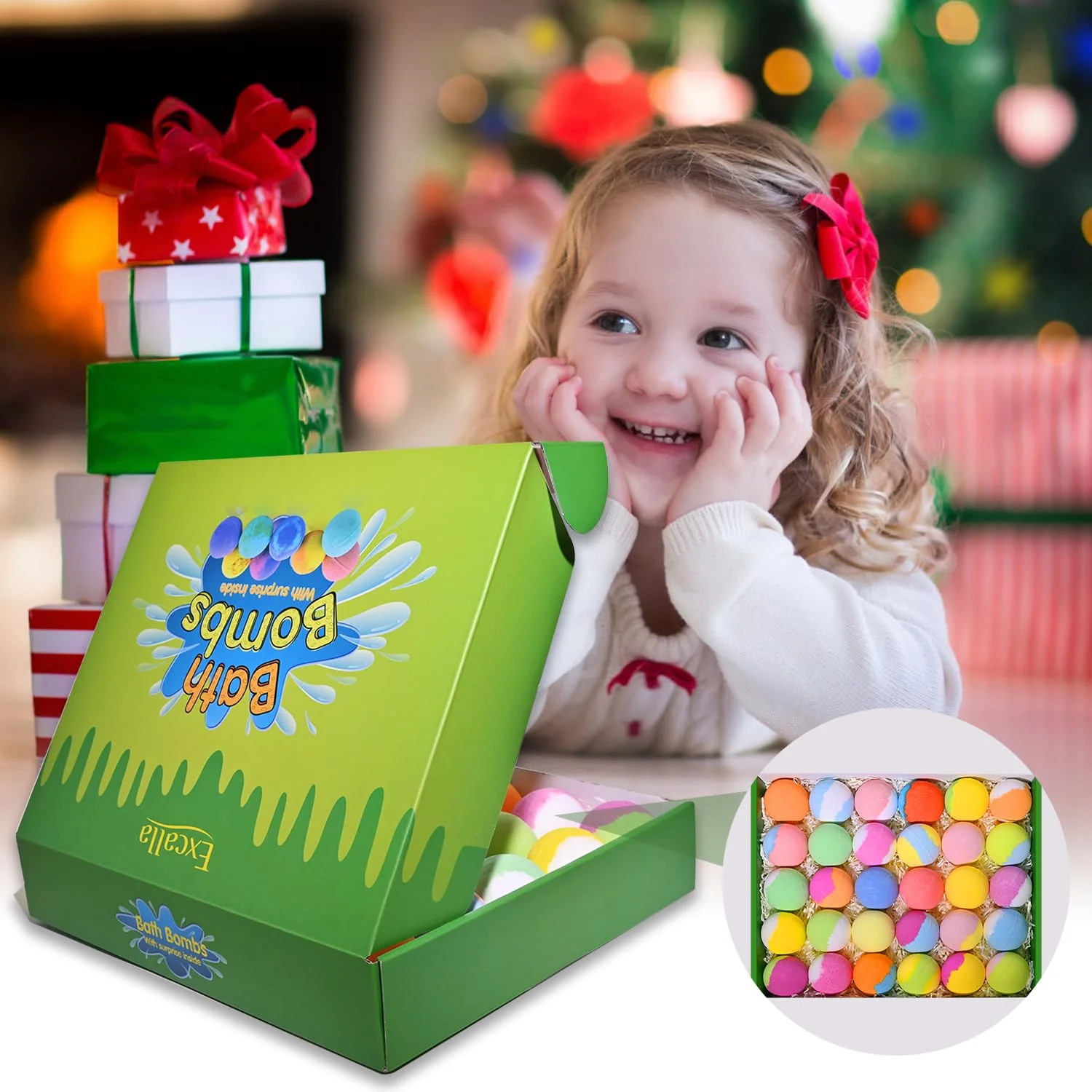 Bath Bombs for Kids with Toys Inside for Girls Boys - 30 Pack Bath Bombs Gift Set with Surprise, Kids Safe Bubble Bath Fizzy Balls Halloween Christmas Birthday Gift Kit - Image 5