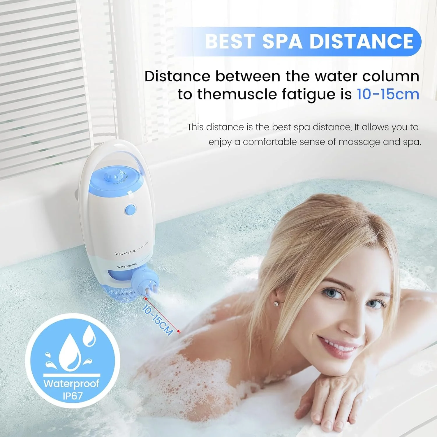 Bath Jet Spa, Bath Jet/Bubble Maker Mode, Bathtub Spa Machine Creates Soothing Bubbles and Massage, Bathtub Accessories for Relaxing Home Daily Use - Image 7