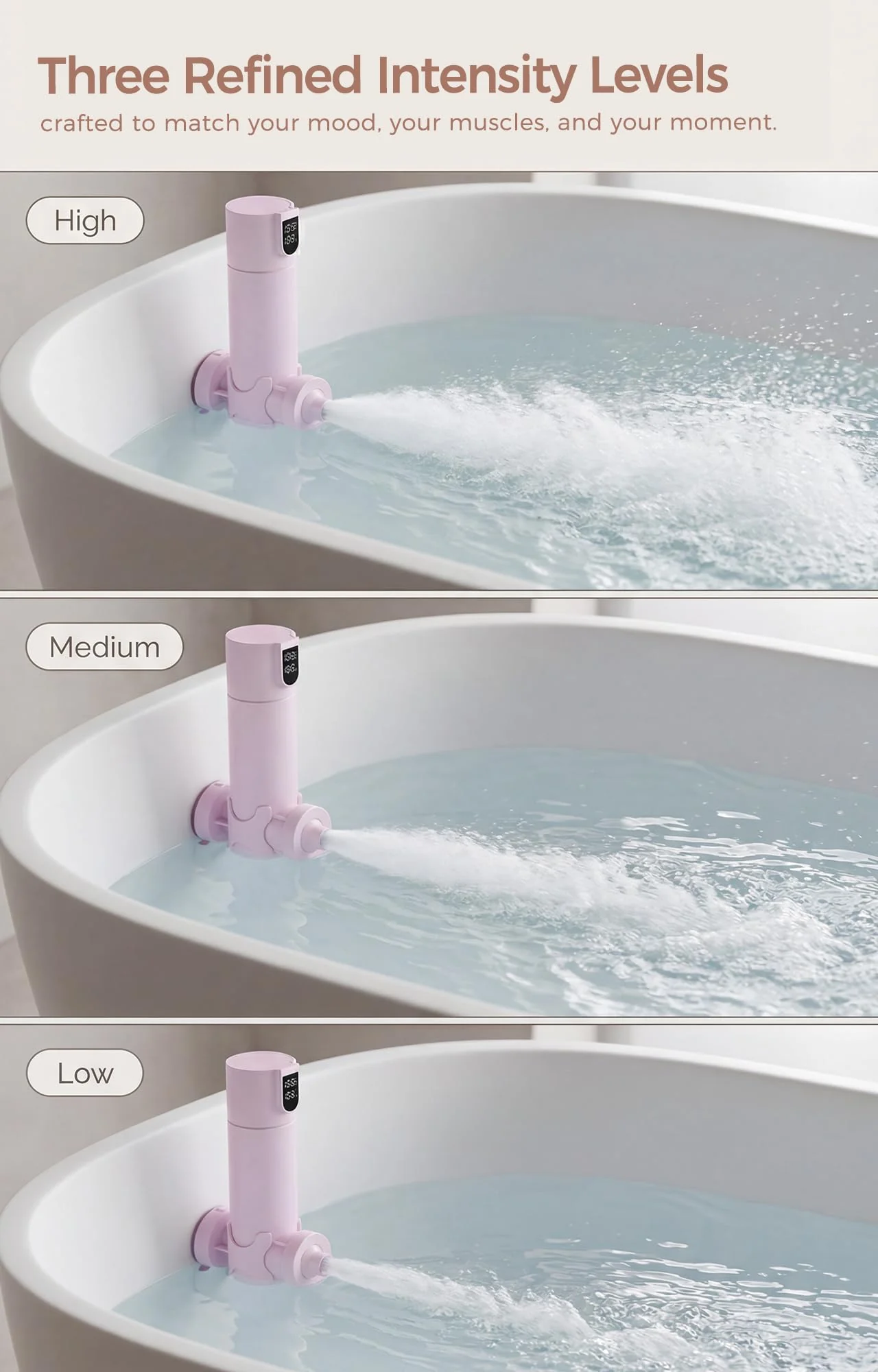 Bath Jet Spa for Bathtub, Rechargeable Cordless Portable Bathtub Jet for Tub with Vacuum Suction Lock, Jet and Bubble Mode, Gift Set - Image 6