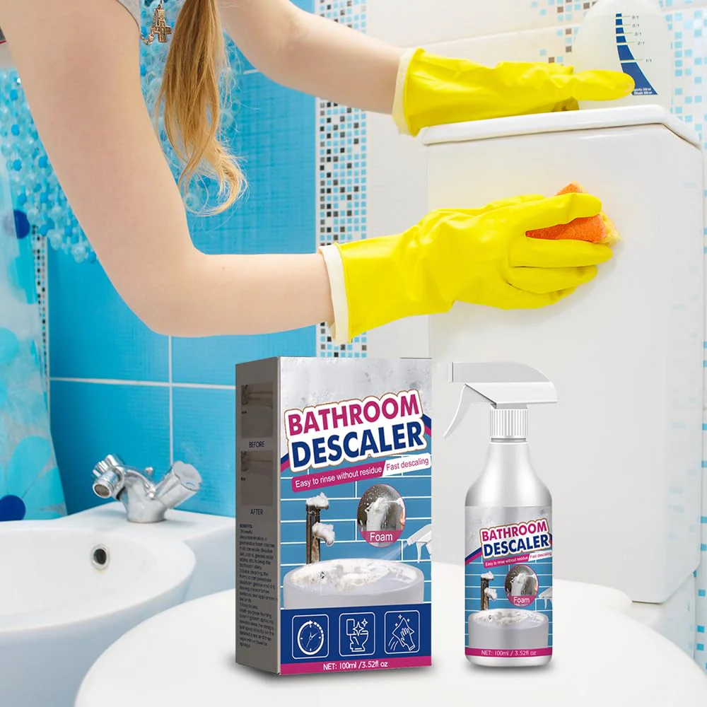 Bathroom Descaler Foam Cleaner, 2026 New Foam Spray Cleaner, Multipurpose Stubborn Stains Remover for Kitchen Bathroom, Hard Water Stain Remover for Home Use (2 Pcs) - Image 2