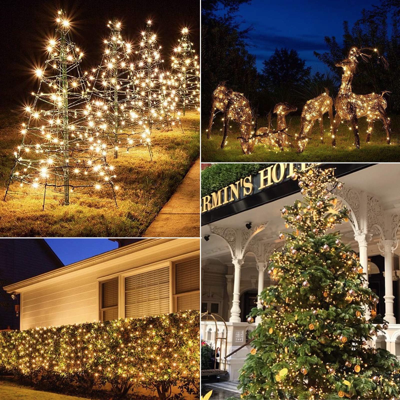 Battery Operated Christmas Lights 2 Pack 18 Feet 50 LED Clear Mini String Lights with 8 Modes Waterproof Tree Lights for Xmas Outdoor Indoor Holiday Party Garden Decor, Warm White - Image 4