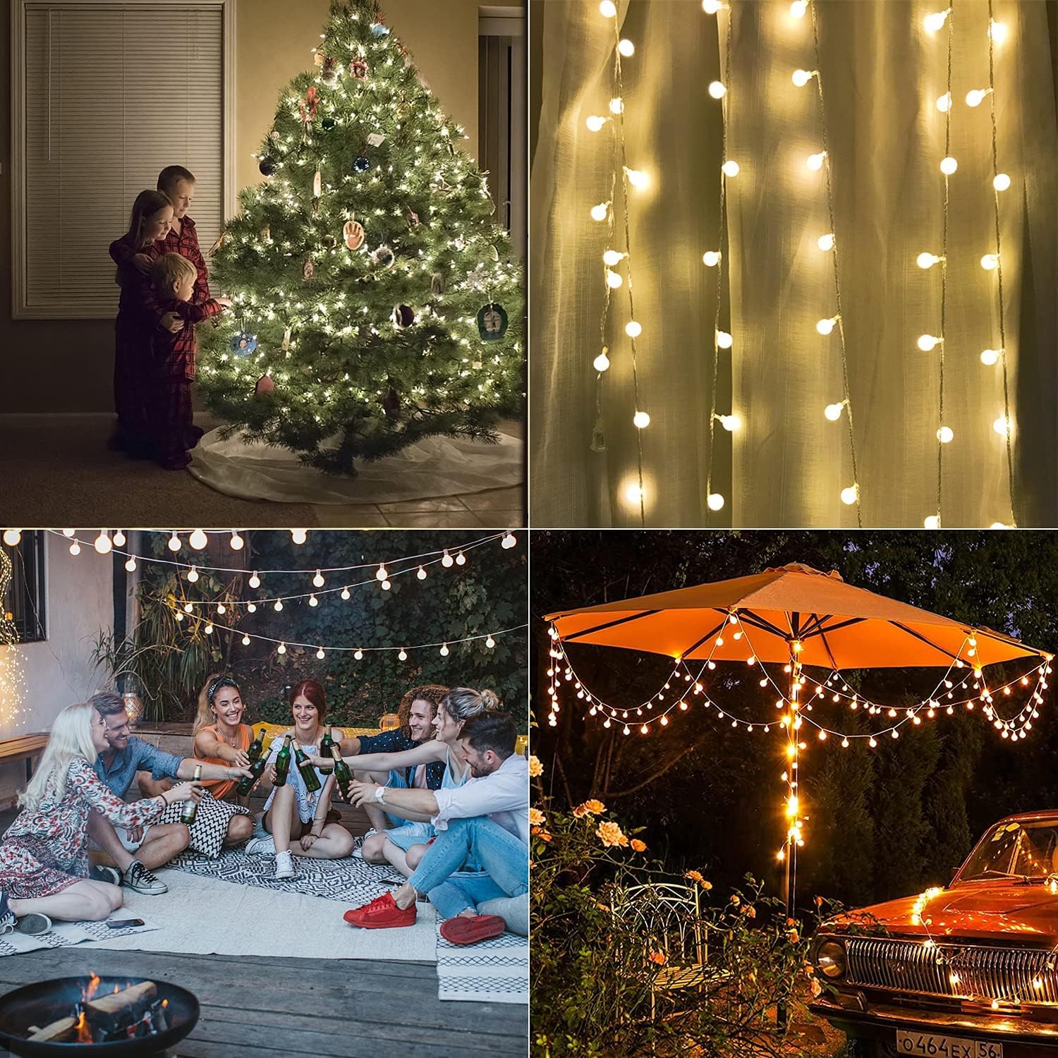 Battery Operated LED Globe String Lights, 2-Pack Total 52FT 120LEDs - Each 26FT 60LEDs 8 Mode Waterproof Christmas Fairy String Lights with Remote for Home Bedroom Garden Wedding Party Decoration - Image 6