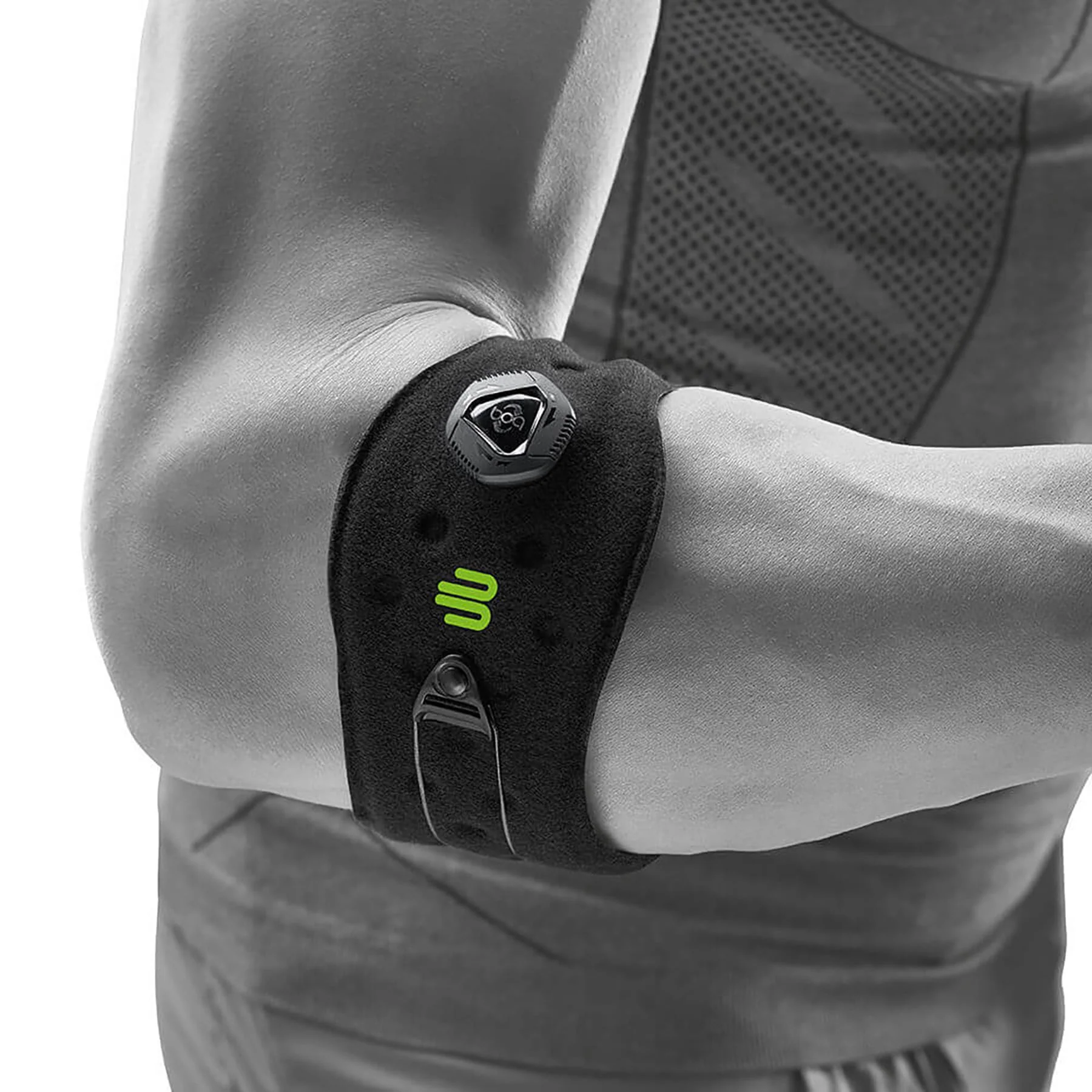 Bauerfeind Adjustable Sports Elbow Strap - Single, Black, One Size - Forearm Pain Relief from Golfers and Tennis Elbow - Five Point Pad for Direct Pressure on Tendon - Boa Closure System - Image 8