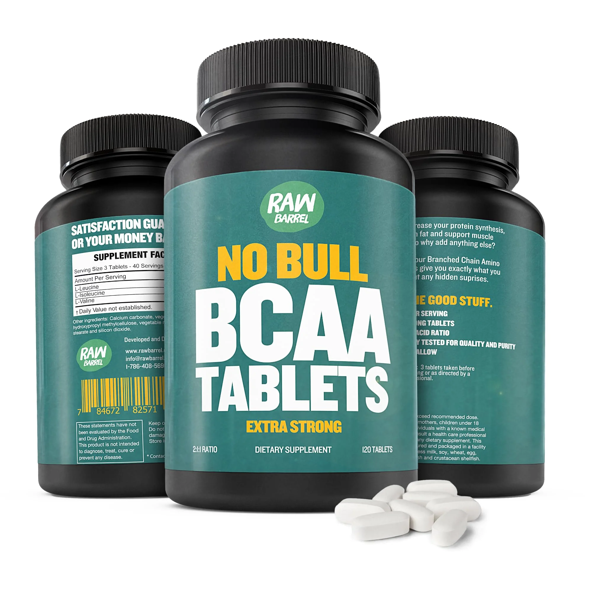 BCAA Tablets 1000 mg - Branched Chain Amino Acids Supplement for Muscle Recovery & Energy - Pre or Post Workout BCAAs for Men & Women - 120 Pills - Natural, Pure, GMO Free - Image 9