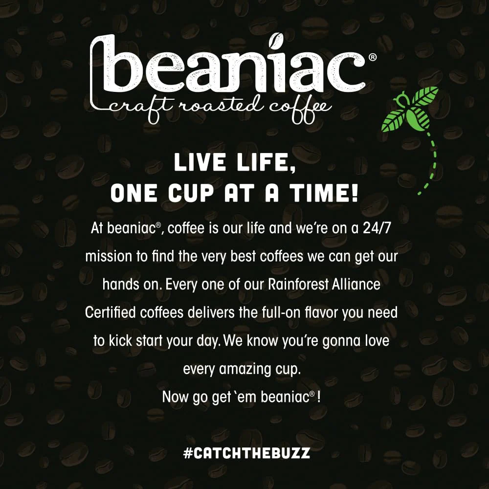 beaniac Organic Daily Dose Donut Shop, Light Roast, Single Serve Compostable K Cup Coffee Pods, Organic Arabica Coffee, Keurig Brewer Compatible, 30 Count - Image 3