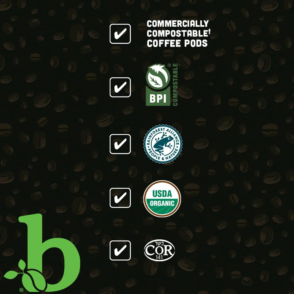 beaniac Organic Daily Dose Donut Shop, Light Roast, Single Serve Compostable K Cup Coffee Pods, Organic Arabica Coffee, Keurig Brewer Compatible, 30 Count - Image 4