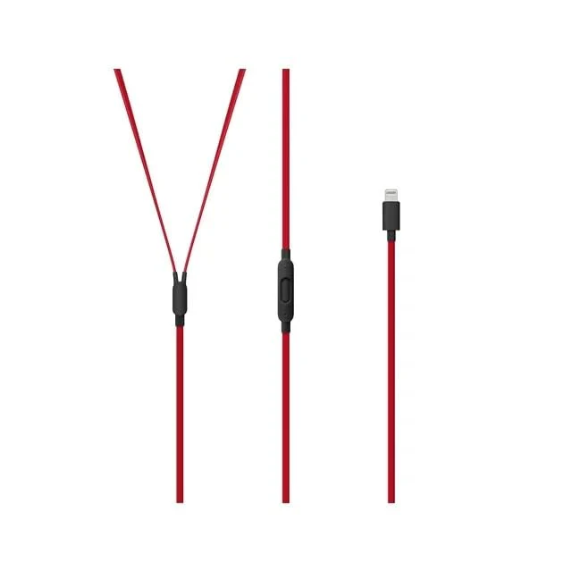 Beats urBeats3 Earphones with Lightning Connector- The Decade Collection - Black-Red (Renewed) - Image 5