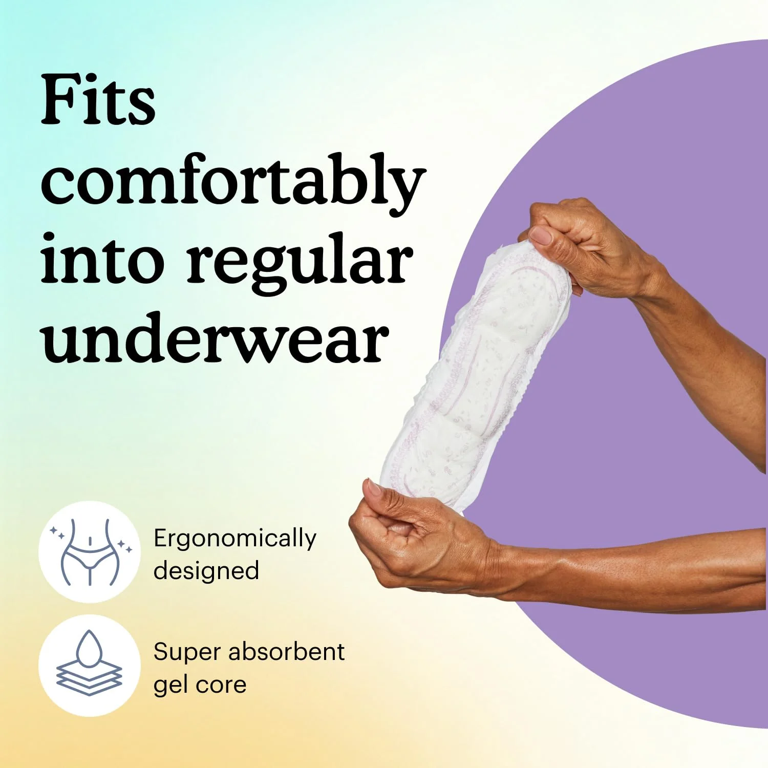 Because Incontinence Pads for Women - Extra Heavy Absorbency, Overnight Postpartum Incontinence Liners, 12hr Nighttime Leak-Free Protection, 20 Count - Image 5