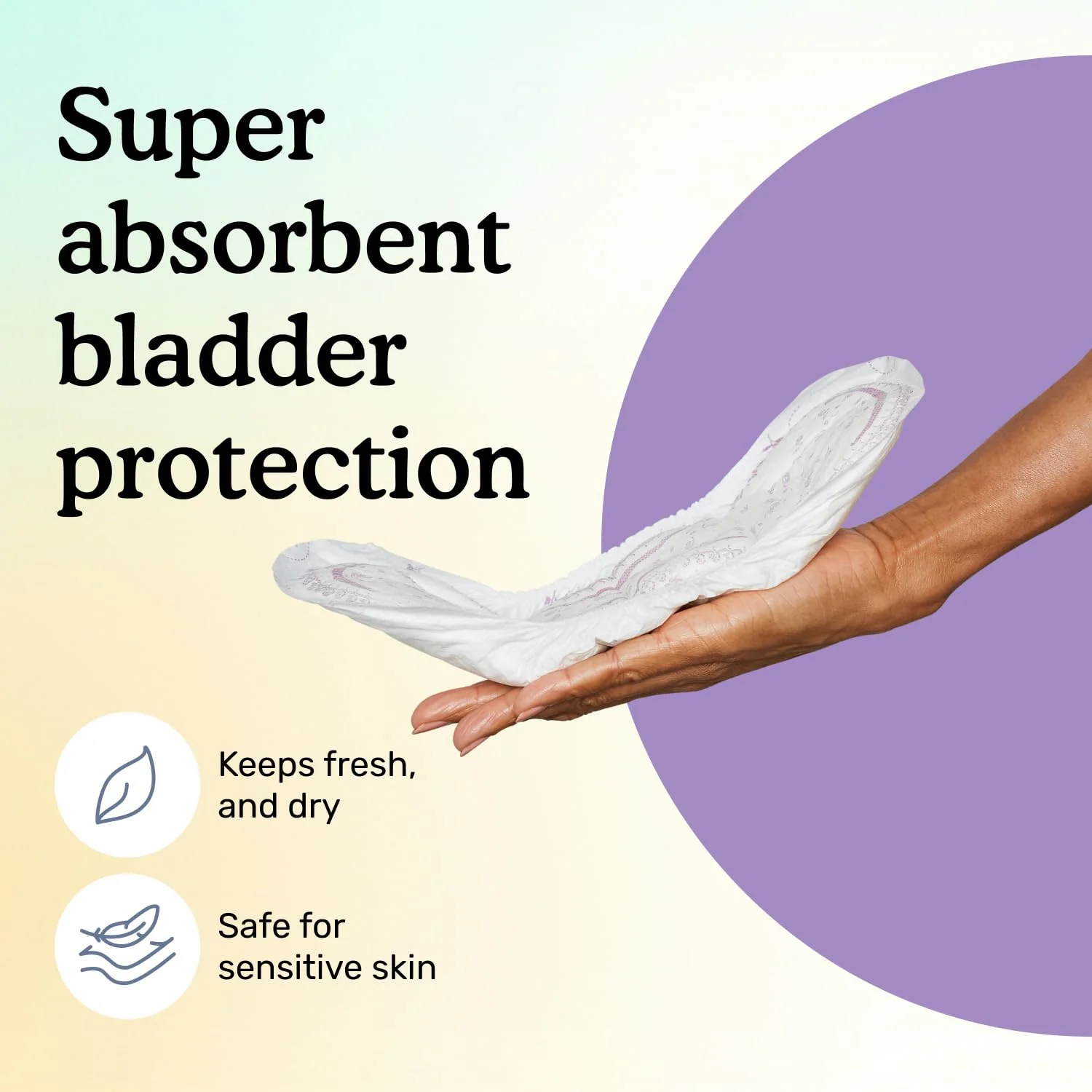Because Incontinence Pads for Women - Extra Heavy Absorbency, Overnight Postpartum Incontinence Liners, 12hr Nighttime Leak-Free Protection, 20 Count - Image 8