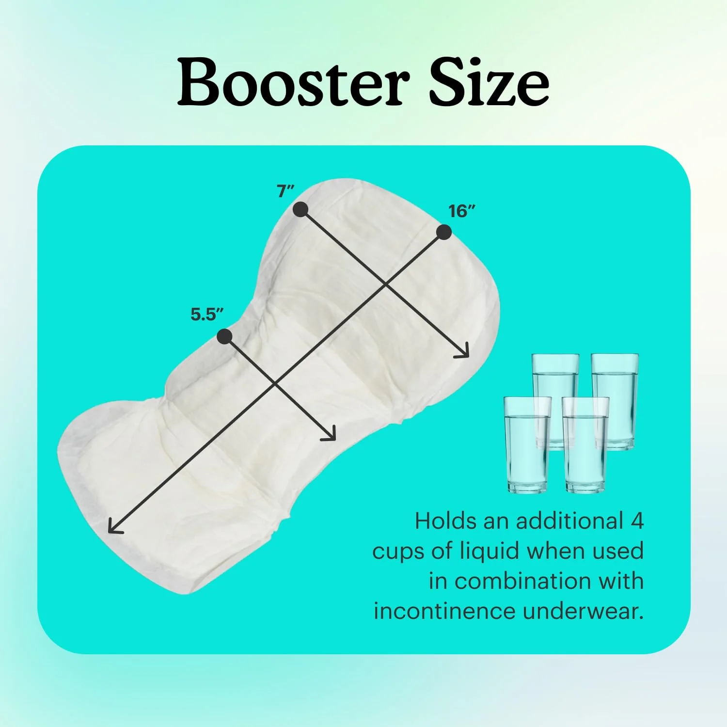 Because Overnight Booster Pads Fit All Adult Diapers, Helps Keep Your Adult Diaper Active All Night, Adds 4 Cups to Incontinence Underwear, Extra Absorbency, 60 Count - Image 4