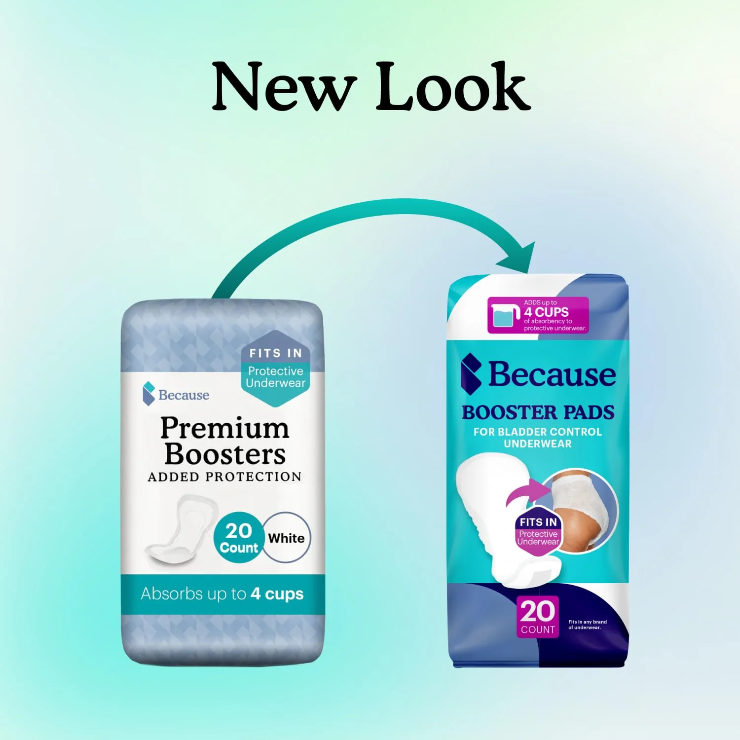 Because Overnight Booster Pads Fit All Adult Diapers, Helps Keep Your Adult Diaper Active All Night, Adds 4 Cups to Incontinence Underwear, Extra Absorbency, 60 Count - Image 9
