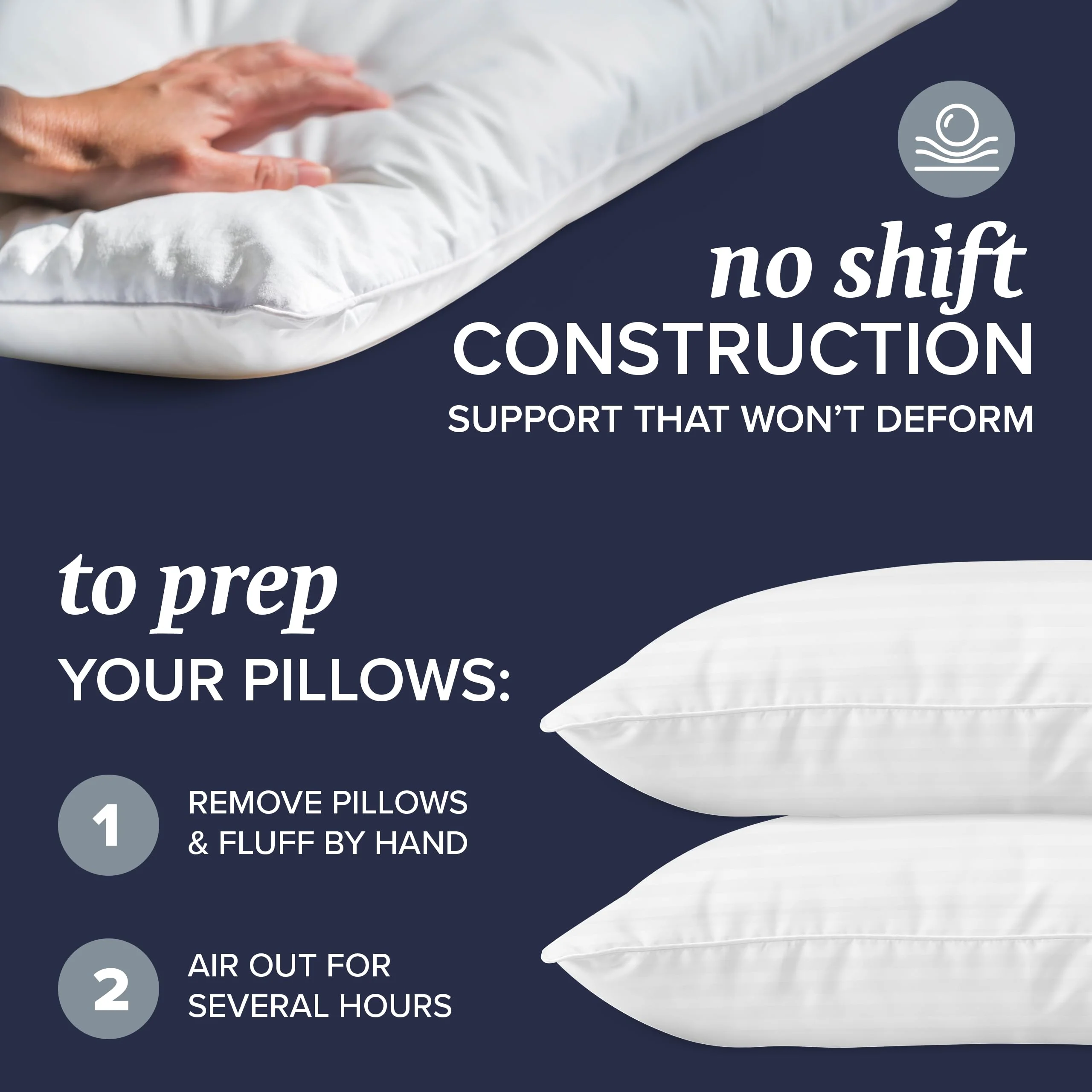 Beckham Hotel Collection Bed Pillows King Size Set of 2 - Down Alternative Pillow for Back, Stomach or Side Sleepers - Image 10