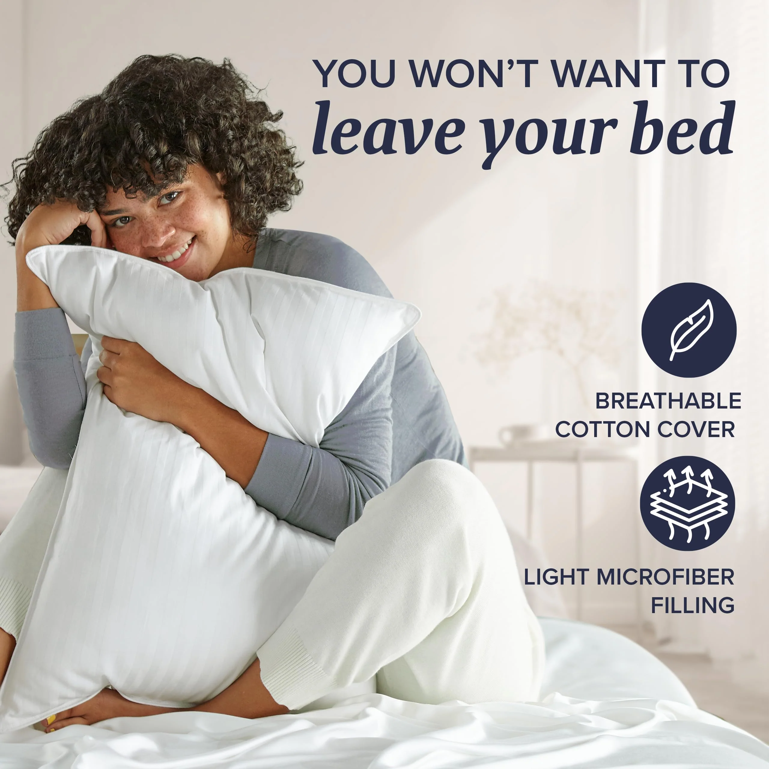 Beckham Hotel Collection Bed Pillows King Size Set of 2 - Down Alternative Pillow for Back, Stomach or Side Sleepers - Image 7