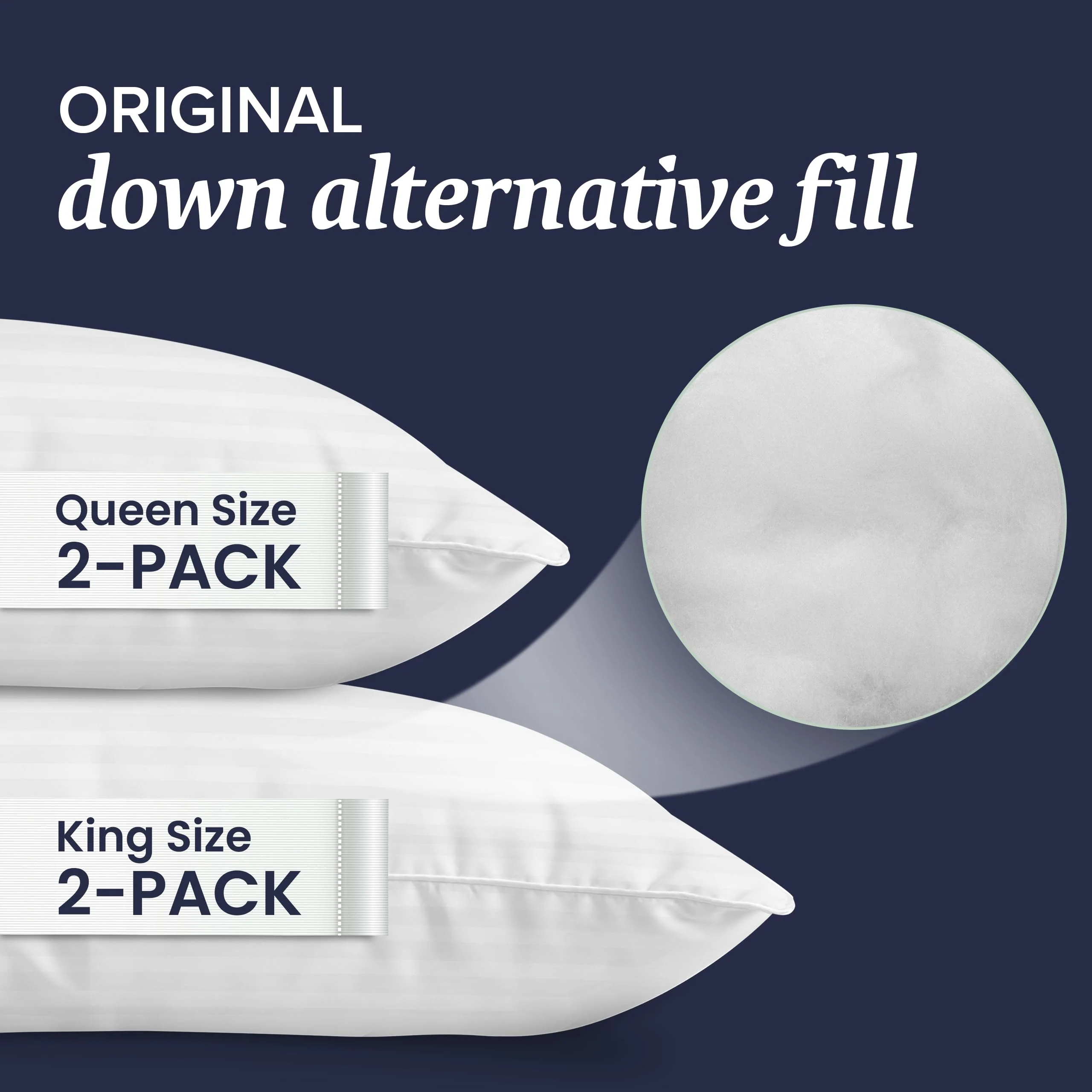 Beckham Hotel Collection Bed Pillows King Size Set of 2 - Down Alternative Pillow for Back, Stomach or Side Sleepers - Image 9