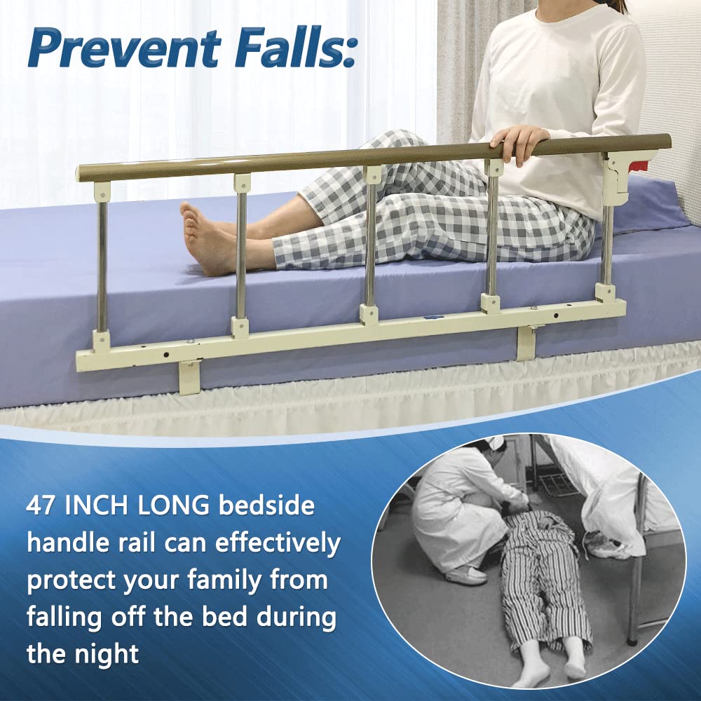 Bed Rails for Elderly Adults Seniors Assist Bar Bed Side Railing (Longer) - Image 5