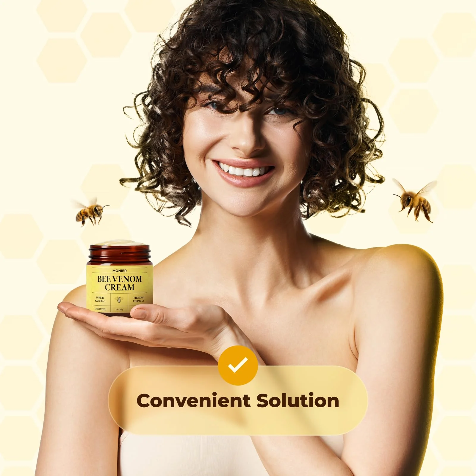 Bee Venom Cream | Hydrating, Smoothing, Firming, Wrinkle-Reducing | Comprehensive Bee Venom Skin Treatment Cream (Enhanced Formula) - Image 2