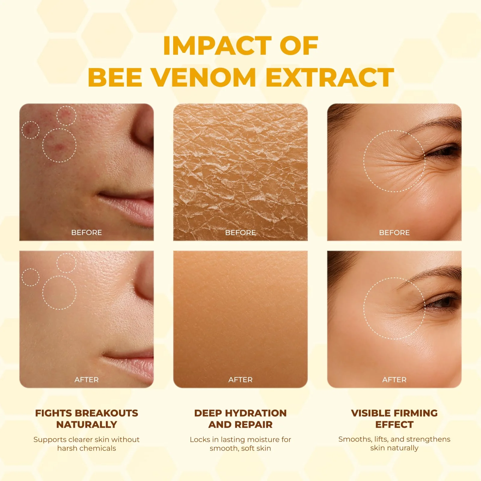 Bee Venom Cream | Hydrating, Smoothing, Firming, Wrinkle-Reducing | Comprehensive Bee Venom Skin Treatment Cream (Enhanced Formula) - Image 3