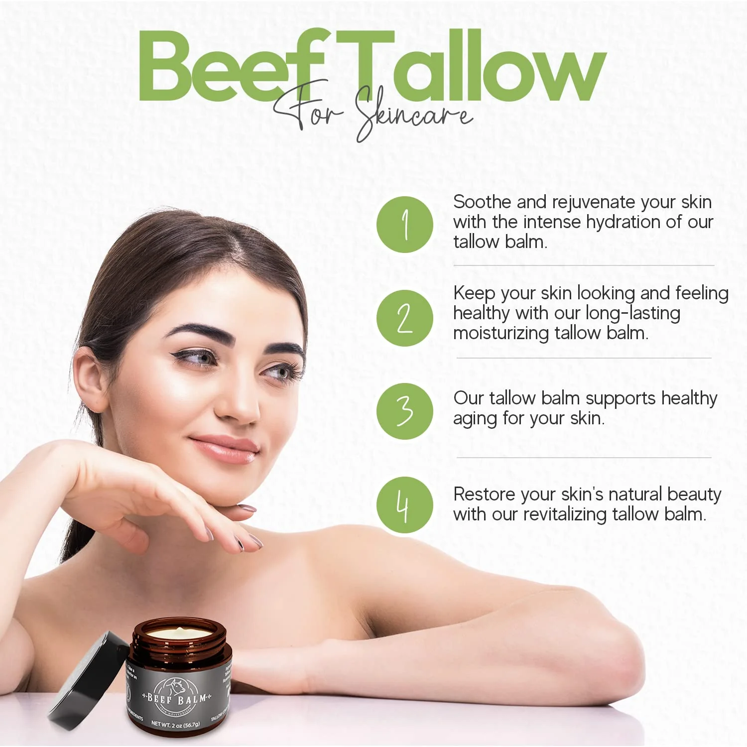 Beef Tallow Balm - Beef Tallow For Skin Care, Tallow Moisturizer, Face Cream, Lotion & Cream (Vanilla, Grass-Fed Tallow) - Image 5