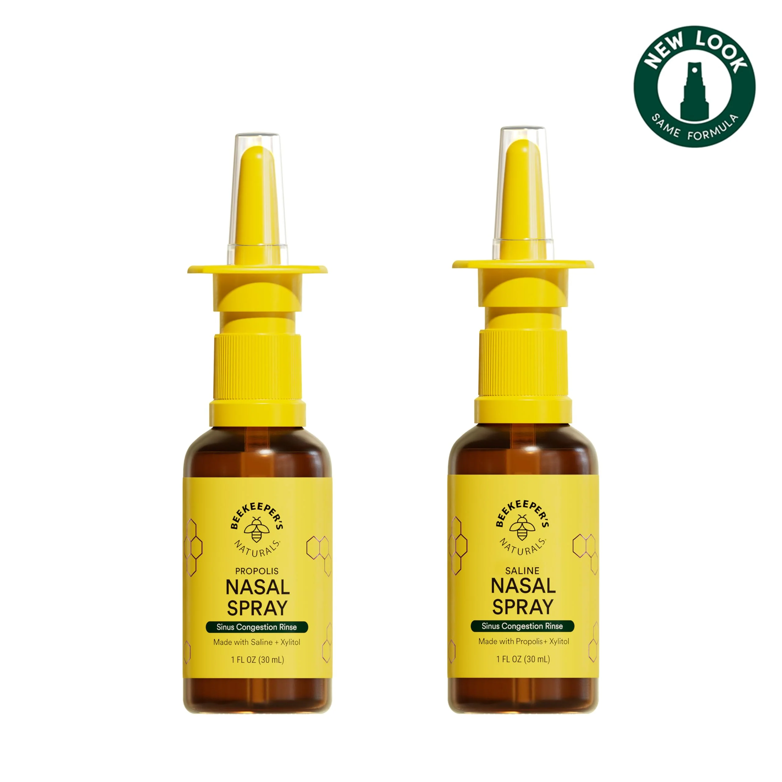 Beekeeper's Naturals Nasal Spray for Adults with Propolis, Xylitol & Saline, Clears Nasal Congestion, Moisturizes Sinus Canal, & Decongest Sinus Cavities, 1 fl oz(Pack of 2) - Image 2