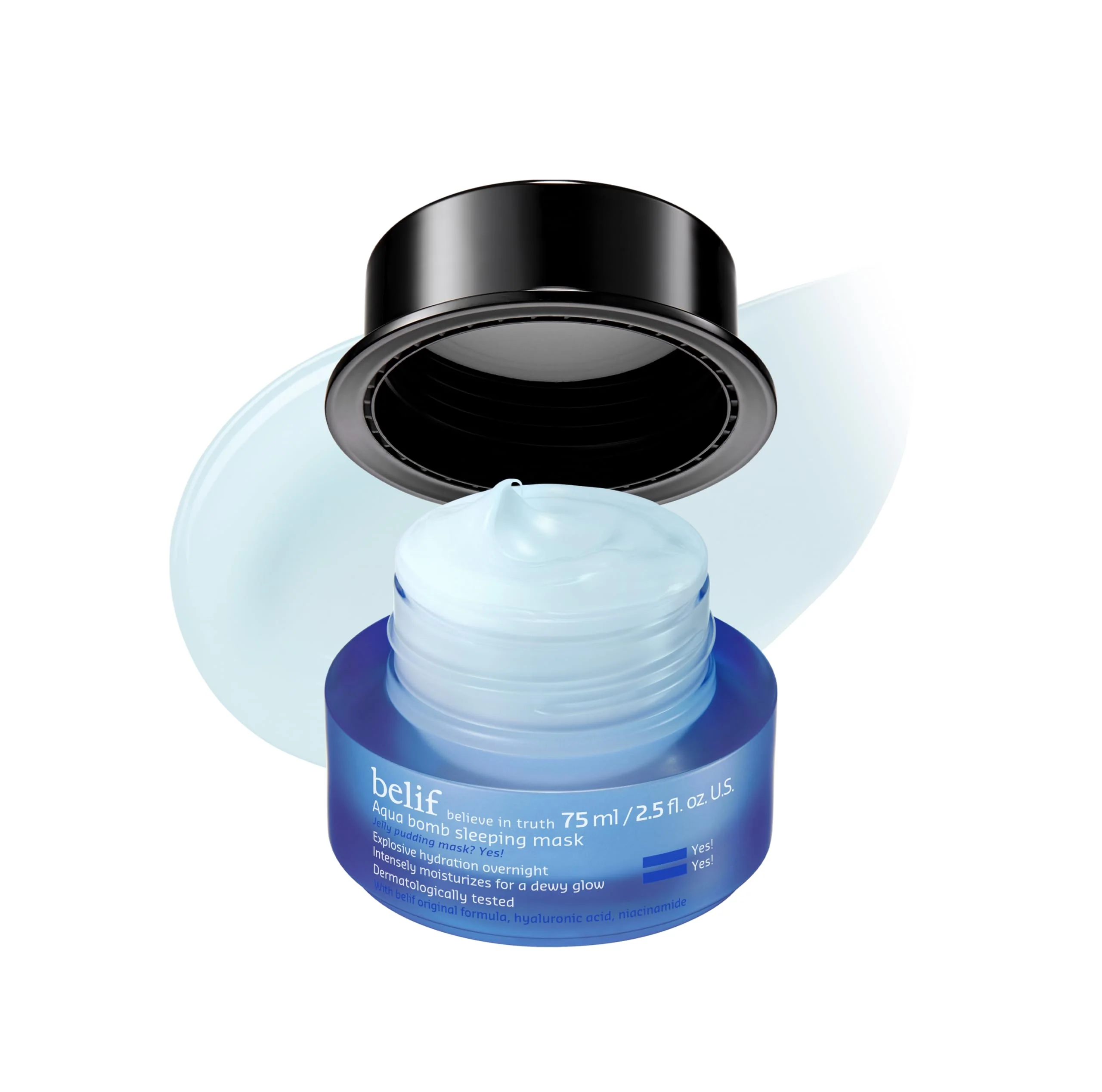 belif Vitamin E Jelly Overnight Mask – Hydrating & Plumping Face Moisturizer with Red Algae & Jojoba Oil, Deep Repair for Glass Skin, Korean Sleeping Mask for Intense Hydration & Radiance, 2.53 fl oz