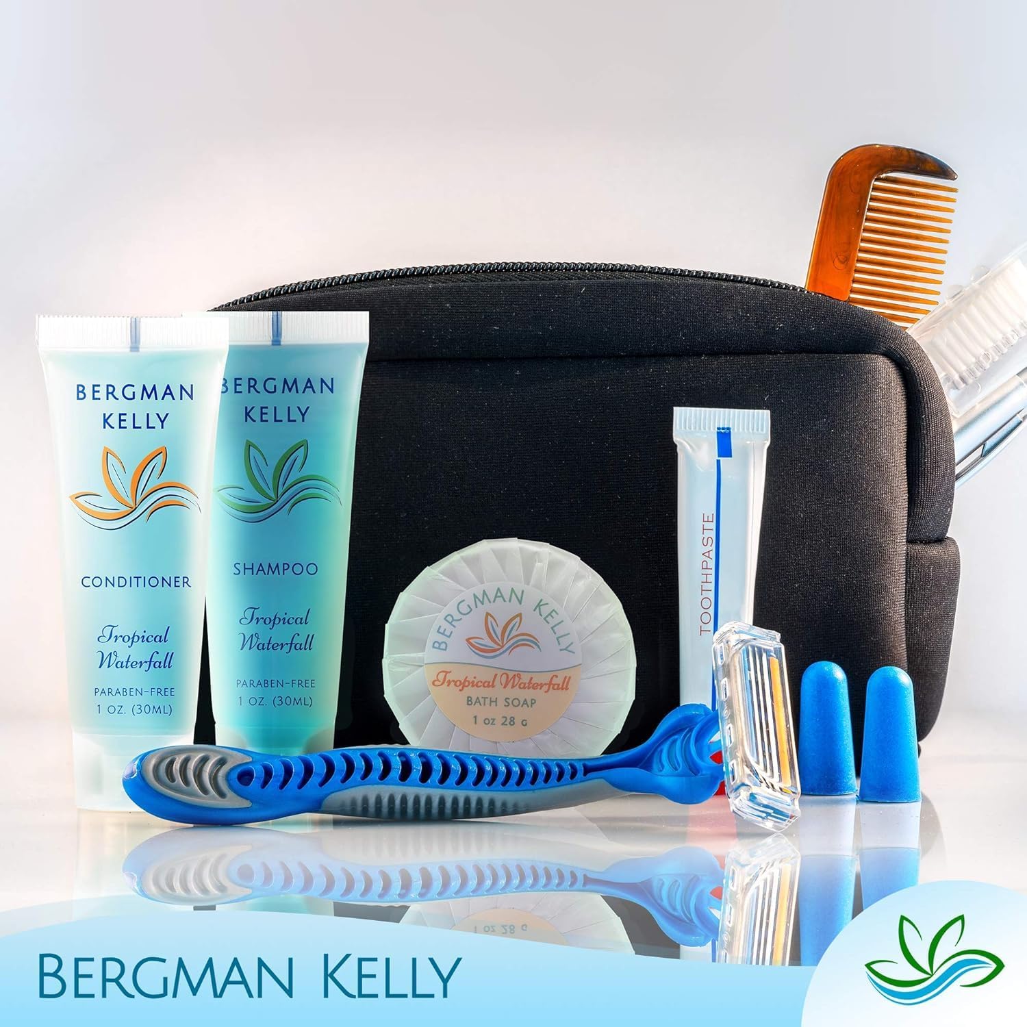BERGMAN KELLY - Hotel Soap Bars in Bulk - Tropical Waterfall, 1 oz, 100 PK - Small Individually Wrapped Round Soap - Travel Size Mini Toiletries for Airbnb, Motel, Guest Bathroom - Image 4