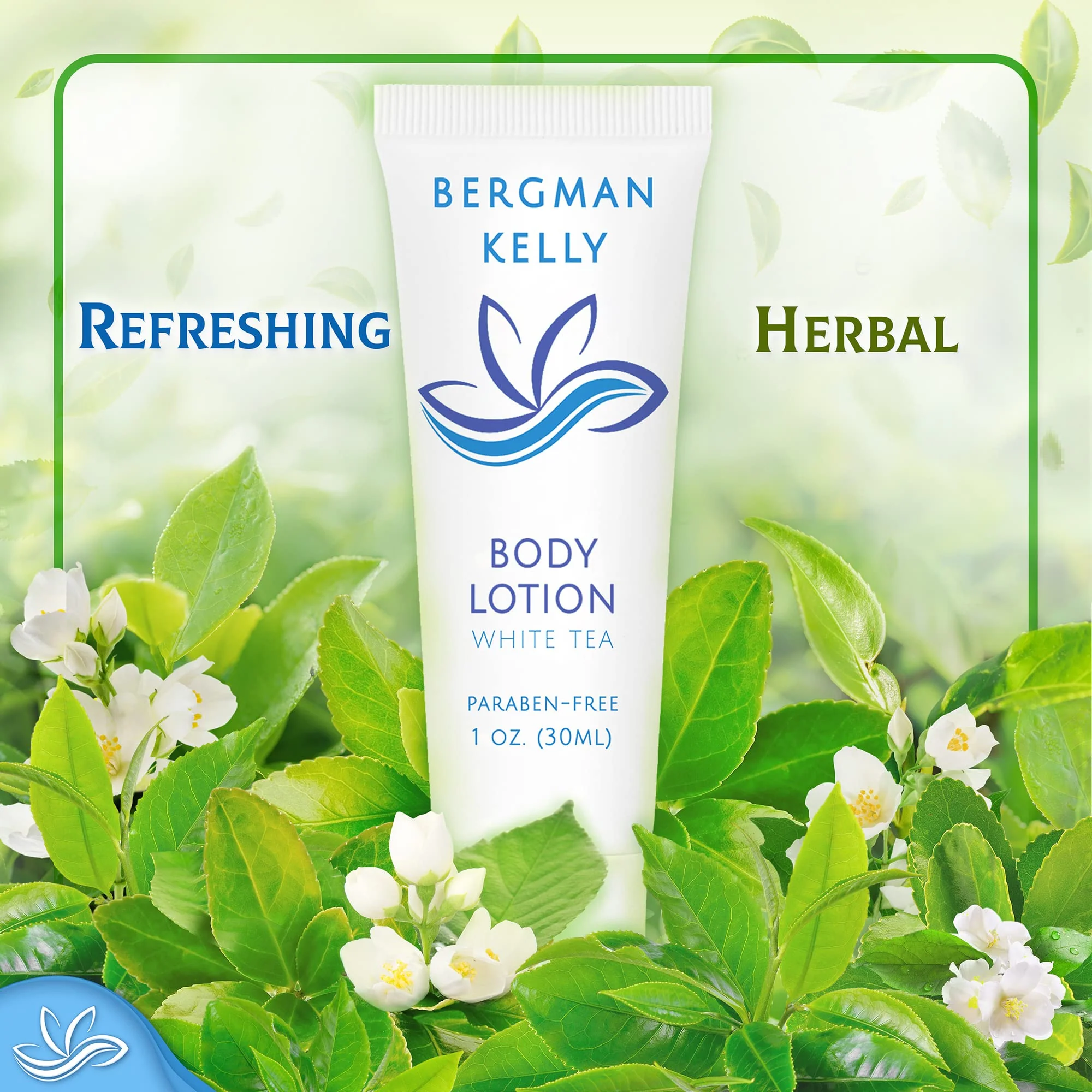 BERGMAN KELLY - Travel Size Lotion - 1 fl oz, 200 PK, White Tea - Delight Your Guests with Invigorating and Refreshing Body Lotion - Quality Mini and Small Size Guest Hotel Toiletries in Bulk - Image 3
