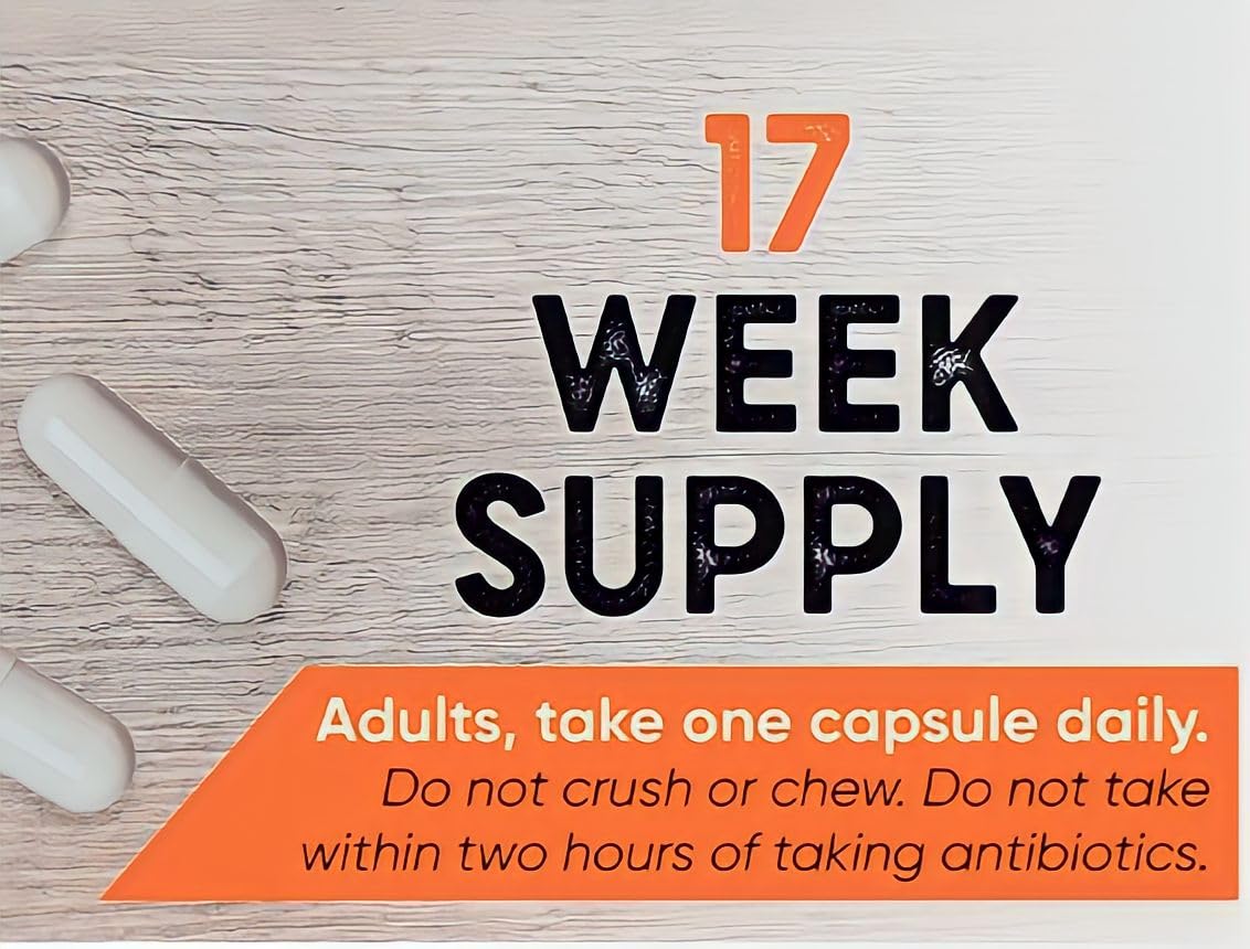 Berkley Jensen Natural 10 Strain Probiotic Supplement Capsules with 10mg B. Longum, Loaded with Live Strains & Beneficial Gut Flora, for Digestive & Immune Health - 17-Week Supply, 120 Ct - Image 2