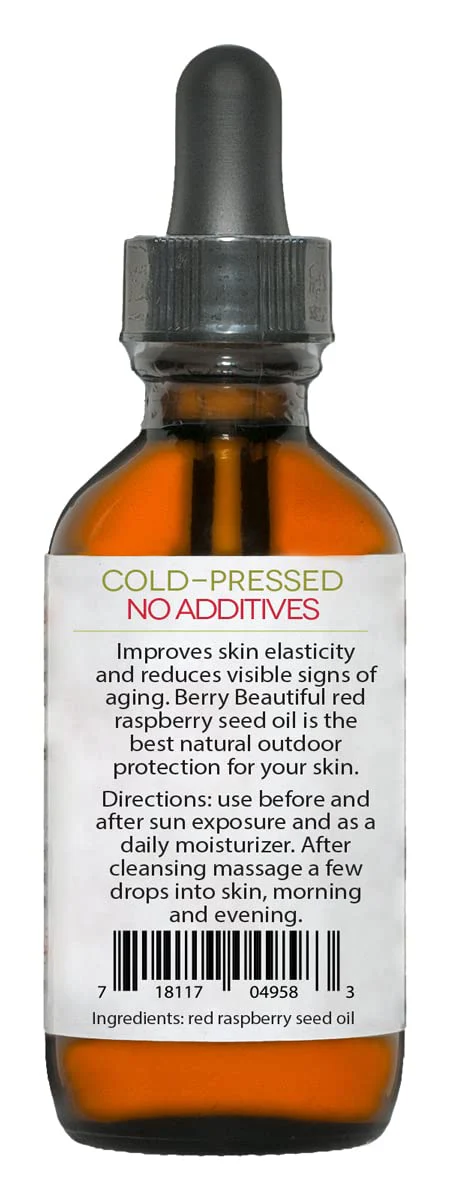 Berry Beautiful 100% Pure Red Raspberry Seed Oil – 2 fl oz | Sustainably Cold-Pressed from Northwest Co-op Raspberries - Image 2