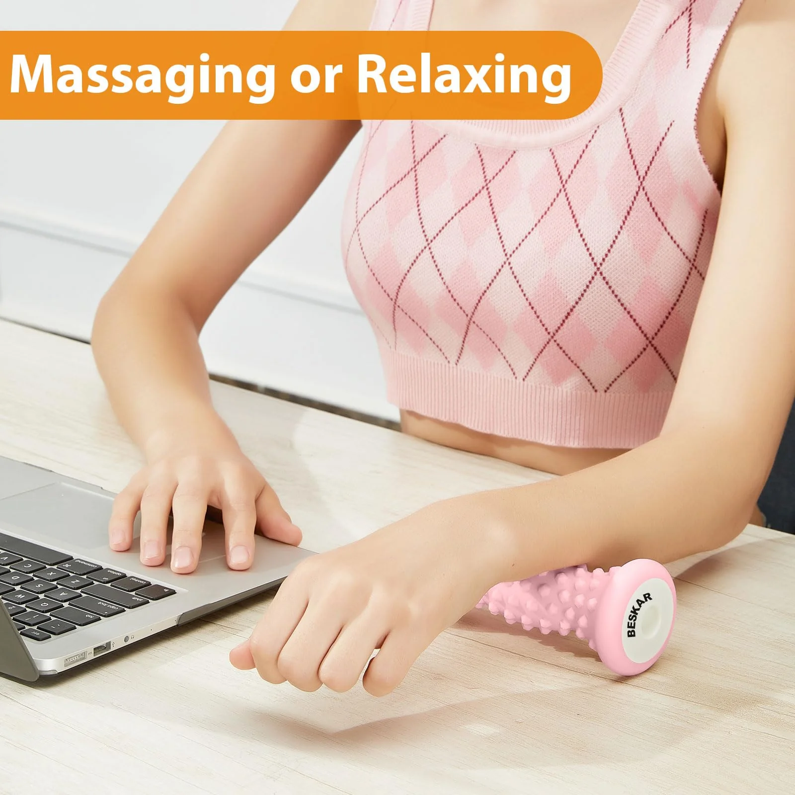 BESKAR Foot Massager Roller for Plantar Fasciitis Relief, Portable Feet Roller to Deep Tissue Muscle Massage, Foot Arch and Heel Pain, Reflexology Tool - Image 6