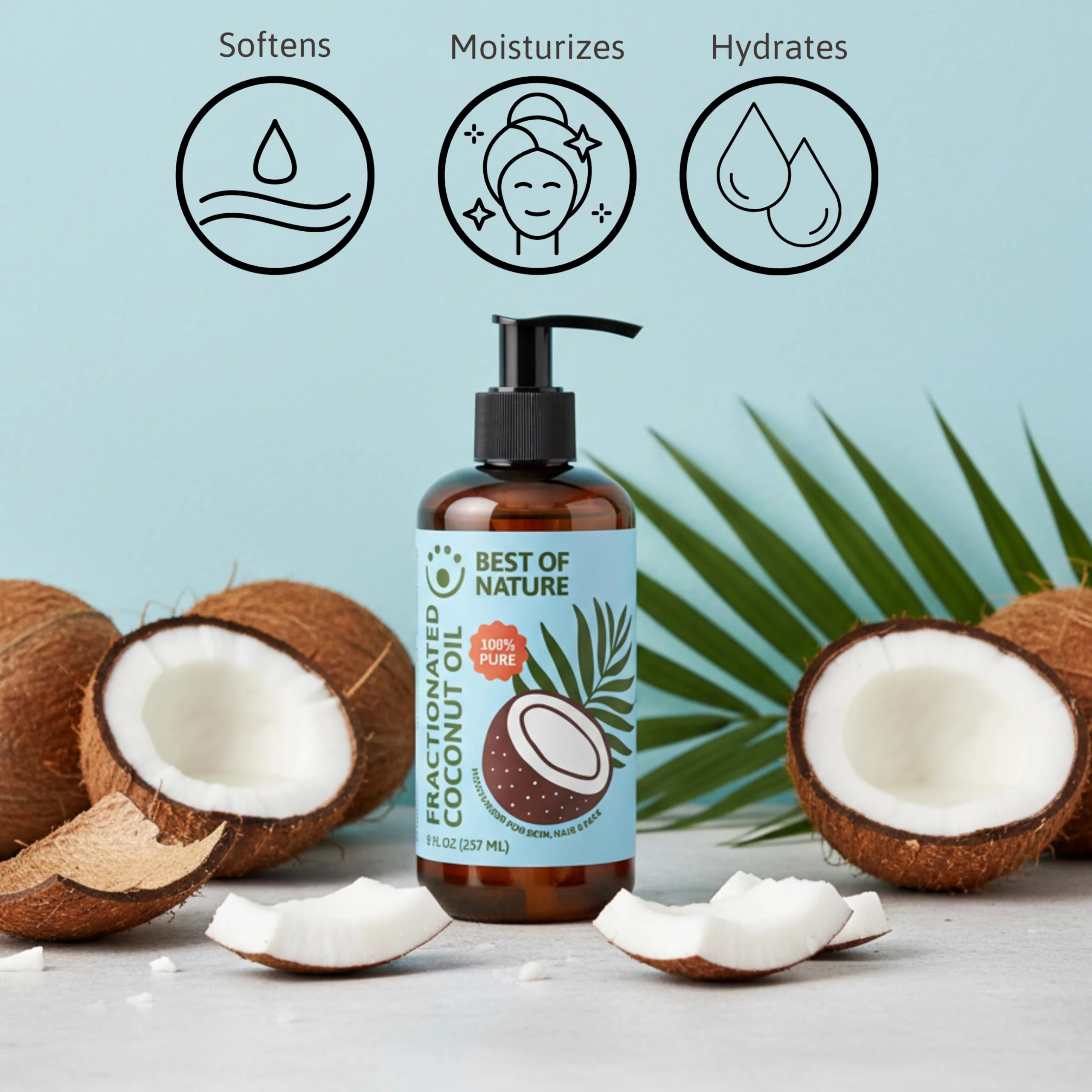 Best of Nature 100% Pure Fractionated Coconut Oil - Natural Massage Oil, Unscented Moisturizer for Men and Women, for Skincare and Hair Care, Carrier for Essential Oils, Gallon (128 fl oz) - Image 4