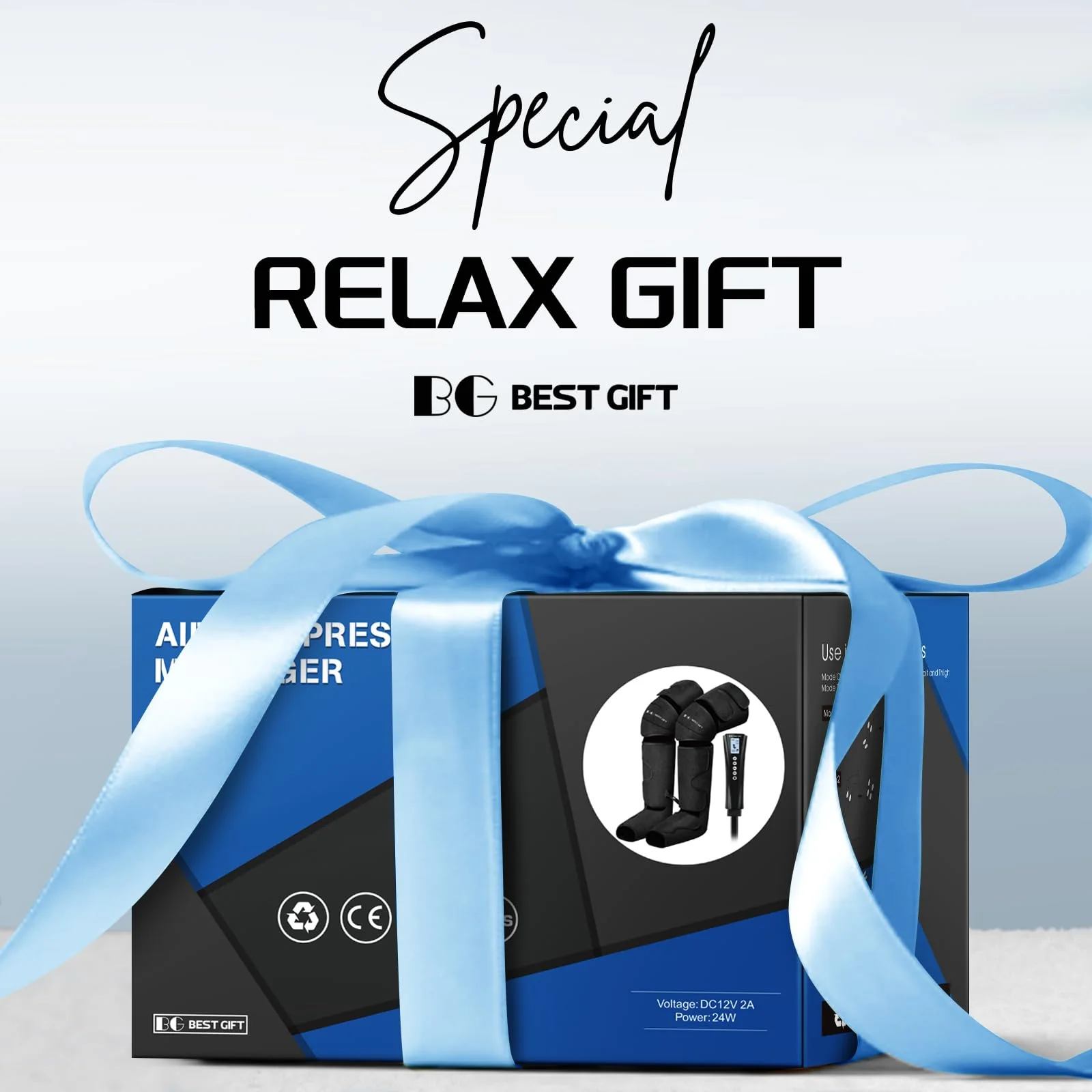 Bestgift Christmas Gifts for Men, Women, Mom, Dad, Mother's Day, Father's Day, Air Compression Massager with Heat for Foot, Leg, Calf, Thigh, Knee, Helpful for Muscle Fatigue, Cramps, Swelling, Edema - Image 4