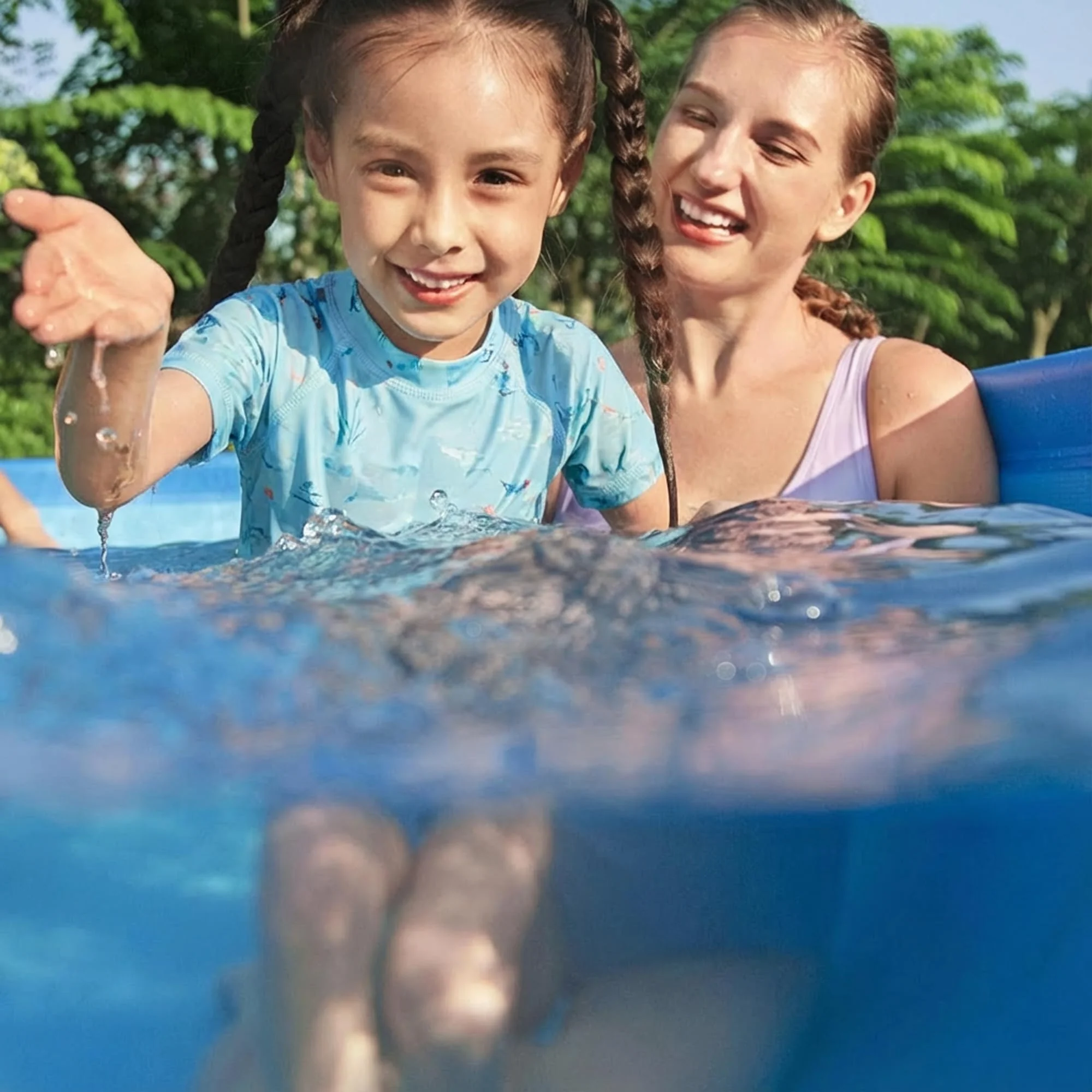 Bestway Steel Pro MAX 15’ x 48" Above Ground Pool, Round Metal Frame Outdoor Swimming Pool for Backyard, Blue, Pool ONLY - Image 3