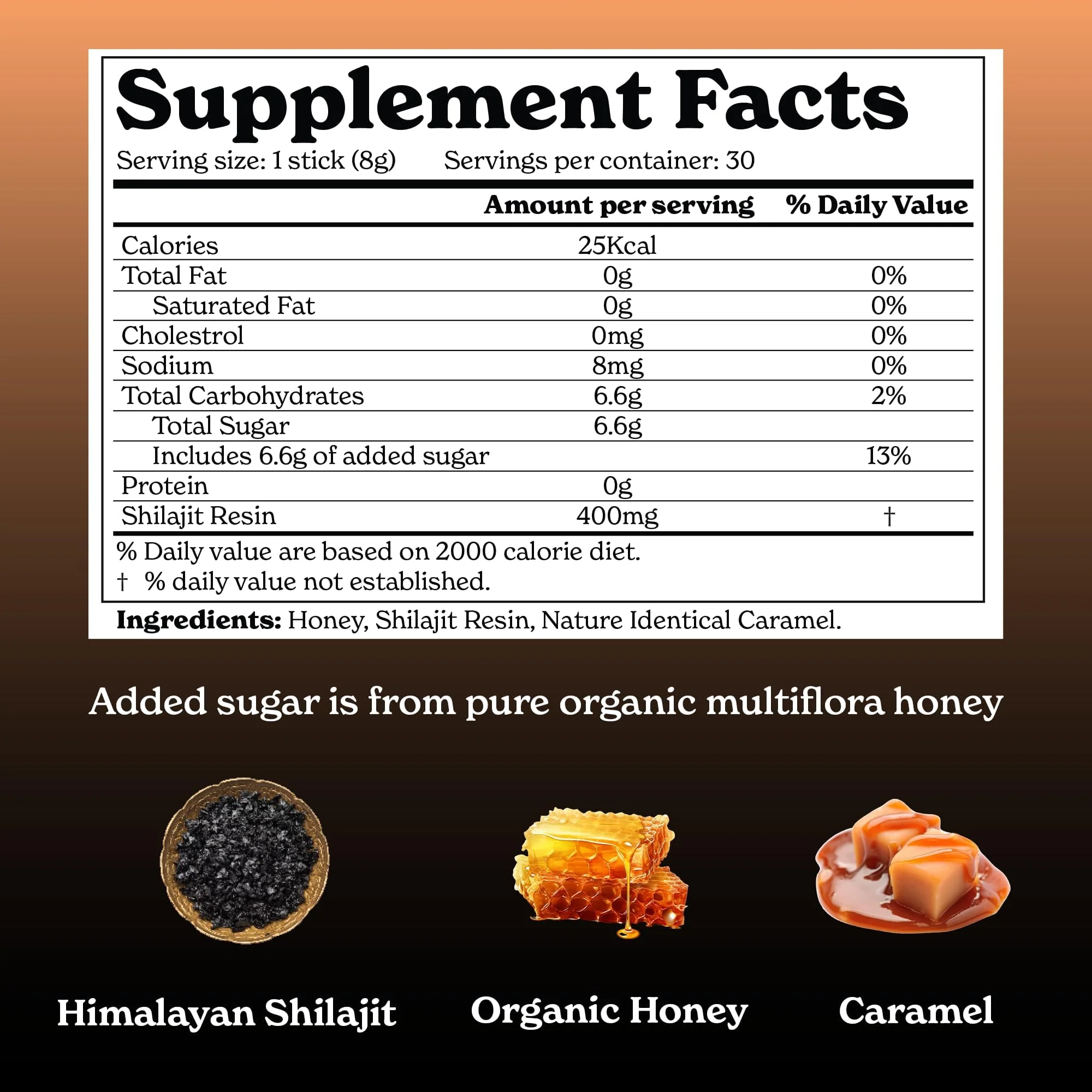 Better Alt Pure Himalayan Shilajit Caramel Honey Sticks with Organic Honey| Easy to Consume Shilajit| 30 Sticks for Energy Boost & Immune Support, 85+ Trace Minerals, 75%+ Fulvic Acid - Image 2