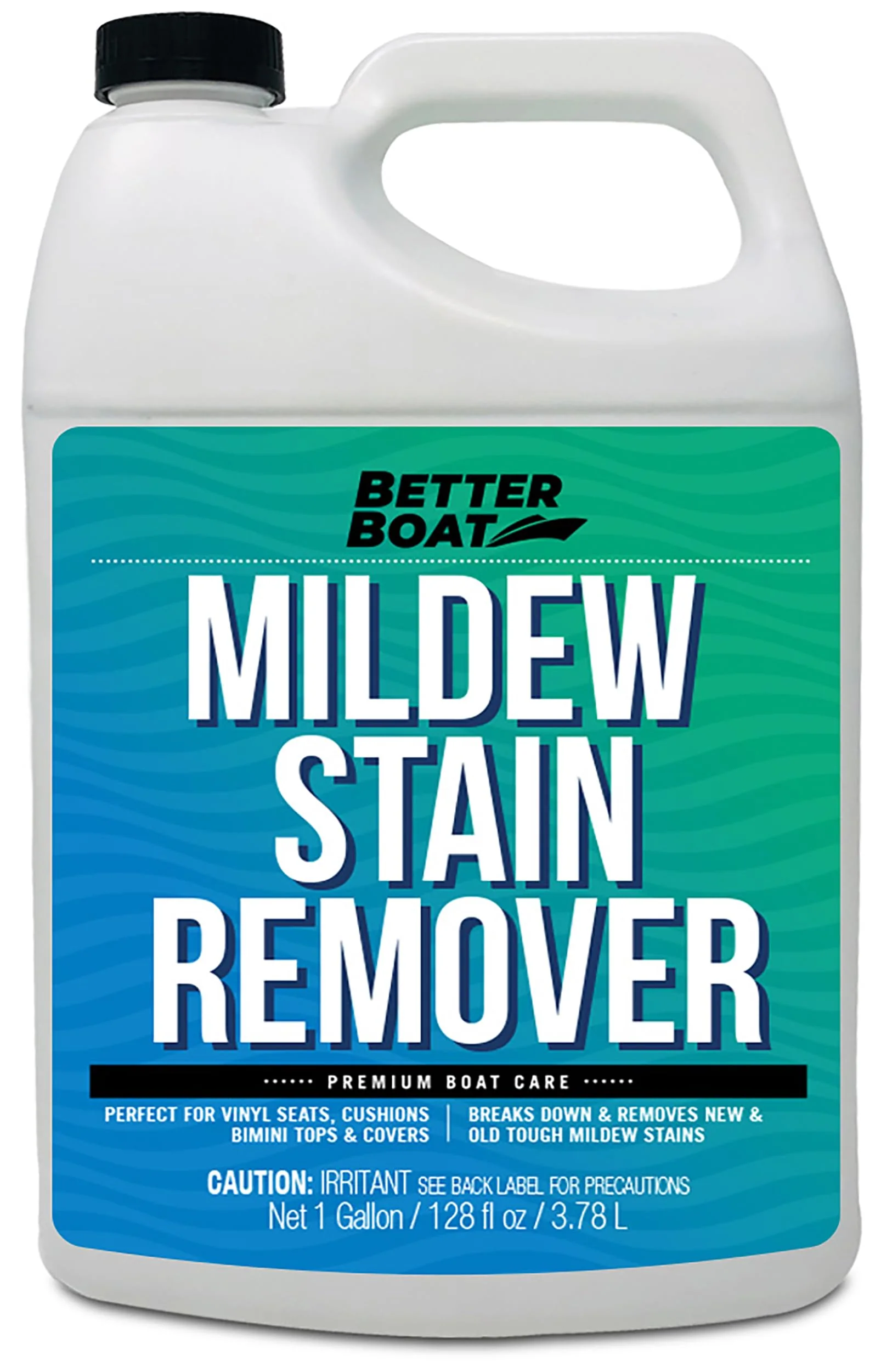 Better Boat Mold and Mildew Stain Remover 1 Gallon for Fabric Vinyl Tile Grout, Removes Mold Stains on Boat Seats Bathroom Shower Patio Furniture Carpet Canvas