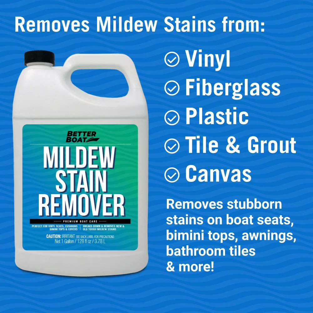 Better Boat Mold and Mildew Stain Remover 1 Gallon for Fabric Vinyl Tile Grout, Removes Mold Stains on Boat Seats Bathroom Shower Patio Furniture Carpet Canvas - Image 3