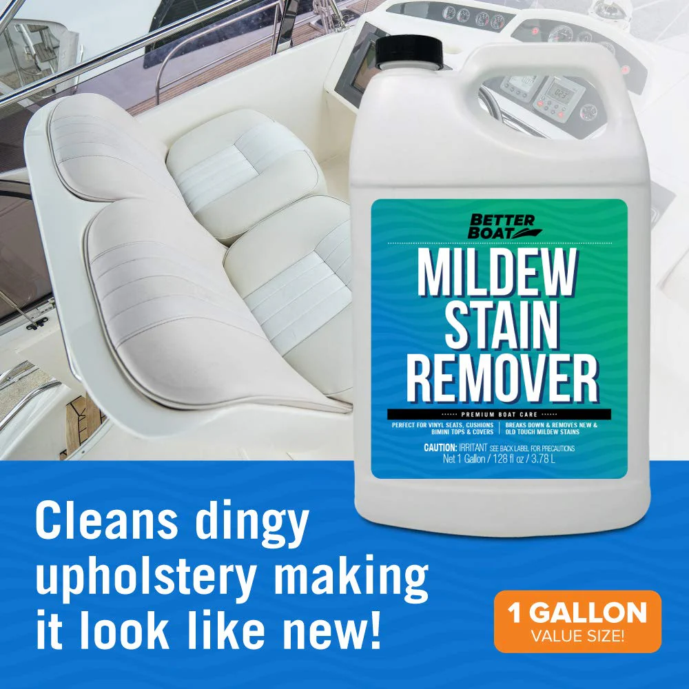 Better Boat Mold and Mildew Stain Remover 1 Gallon for Fabric Vinyl Tile Grout, Removes Mold Stains on Boat Seats Bathroom Shower Patio Furniture Carpet Canvas - Image 6