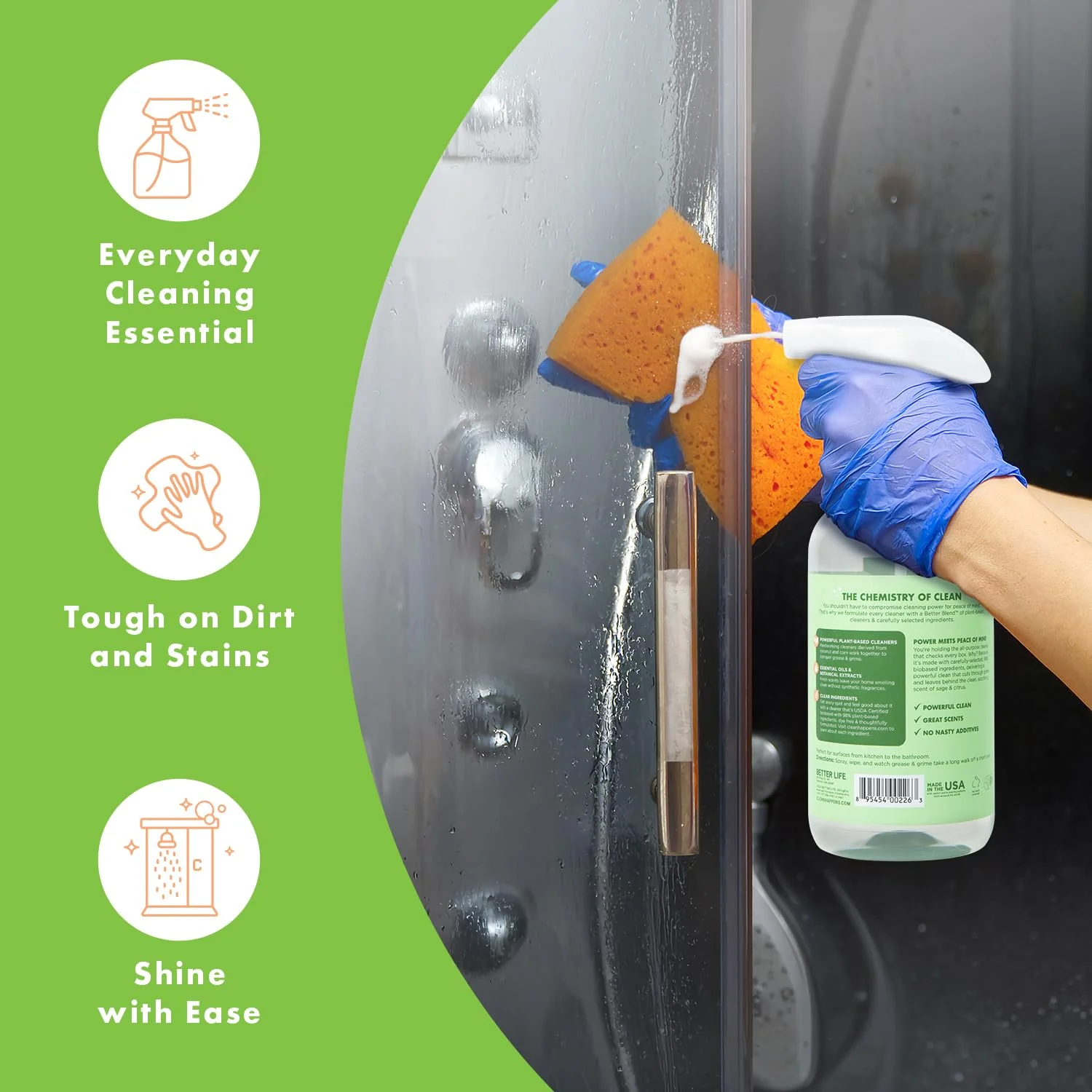 Better Life All Purpose Cleaner - Multipurpose Home and Kitchen Cleaning Spray for Glass, Countertops, Appliances, Upholstery & More - Multi-surface Spray Cleaner - 24oz (Pack of 2) Clary Sage/Citrus - Image 5