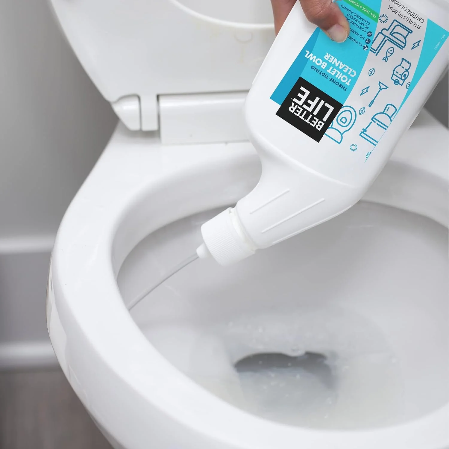 Better Life Toilet Bowl Cleaner, Plant-based, Stain & Odor Remover, Tea Tree & Peppermint Scent Cleaning Gel, Liquid Bathroom Cleaners for Household, 24 Oz, Pack of 2 - Image 5
