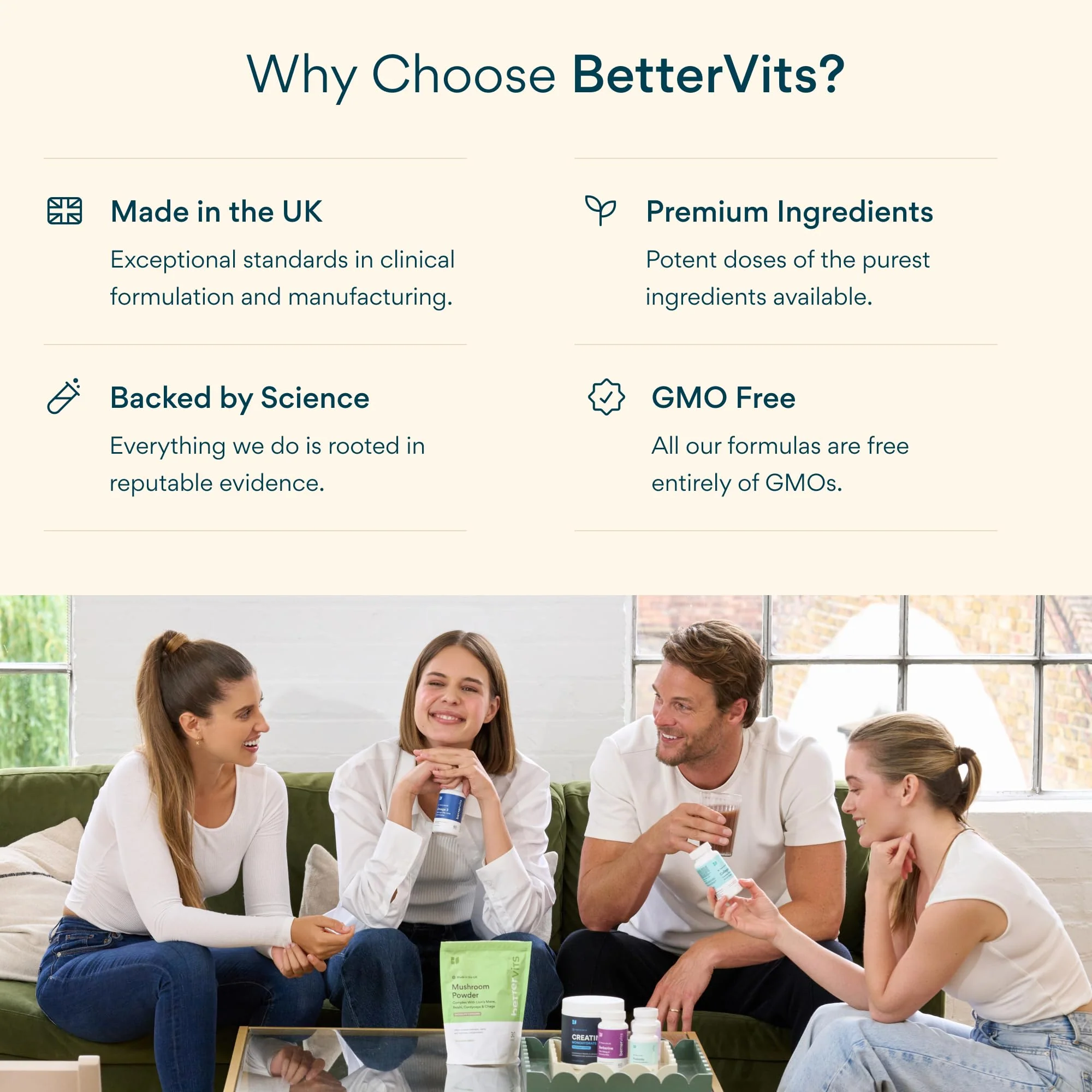 Bettervits Turmeric Curcumin Supplement with Black Pepper and Boswellia Serrata | Organic 1000mg Turmeric Supplement for Enhanced Absorption and Vitamin C | Joint Support - Non-GMO | 60 Vegan Capsules - Image 3
