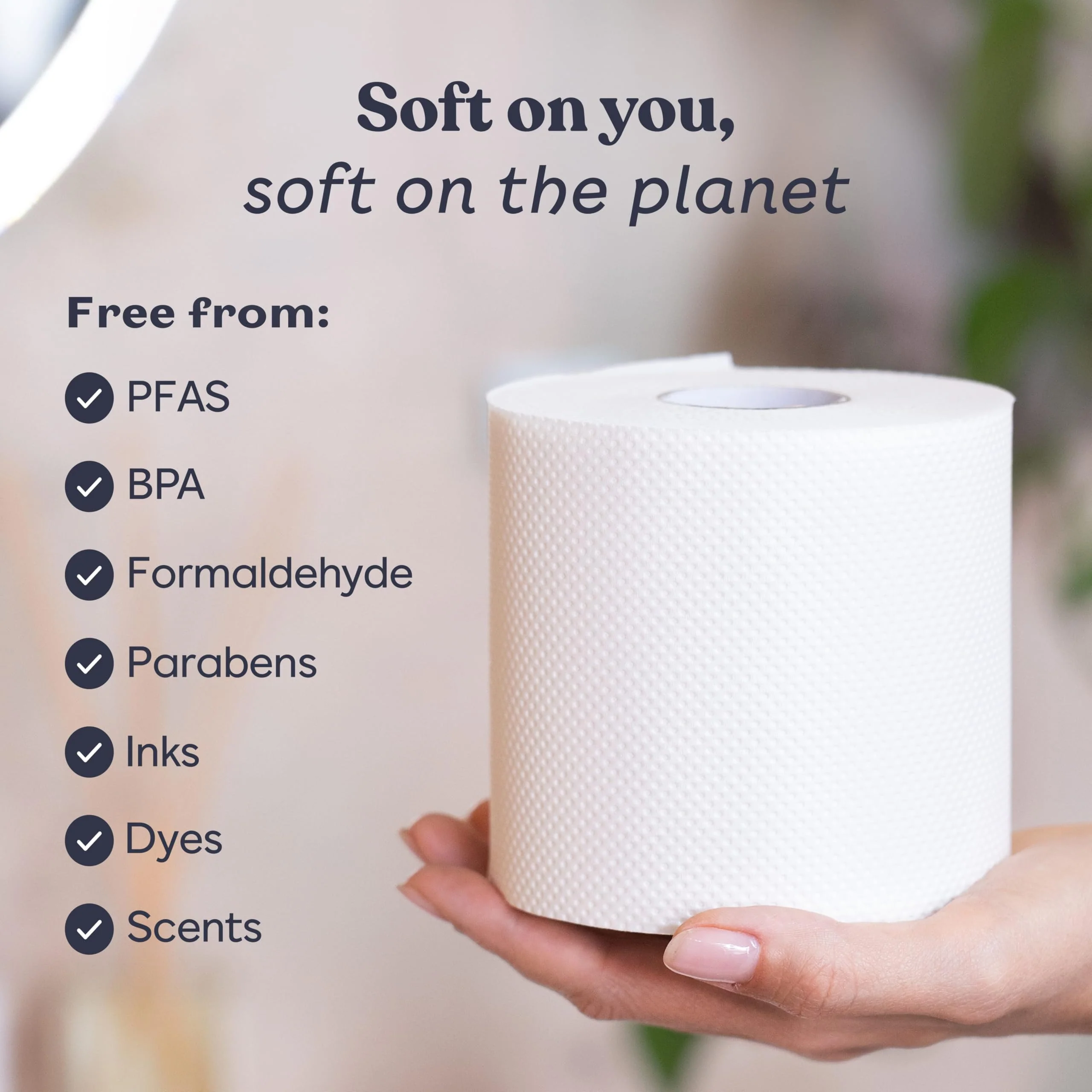 Betterway Bamboo Toilet Paper 3 Ply - Sustainable Toilet Tissue - 24 Long-Lasting Rolls & 360 Sheets Per Roll - Septic Safe - Organic, Plastic & PFAS Free - FSC Certified - Image 3